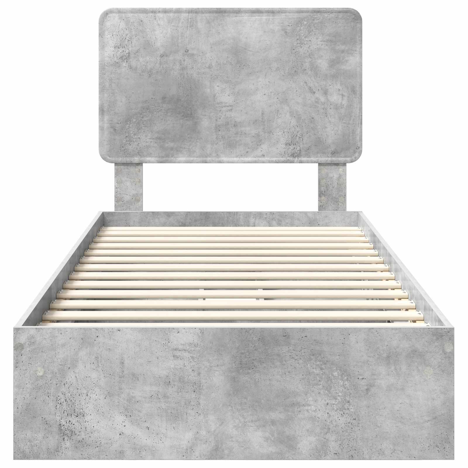 Krevet s od storage Betonski sivi 90 x 190 cm Konstruirano drvo