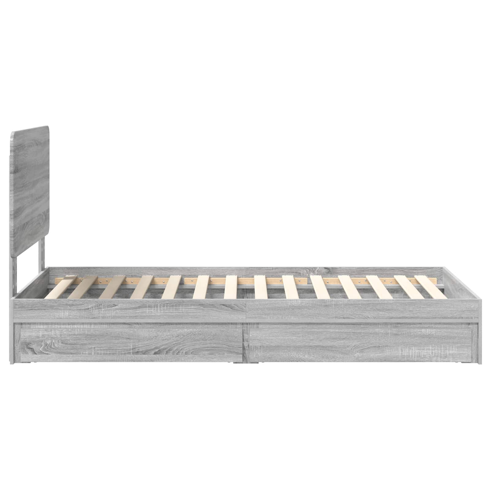 Krevet s od storage Siva Sonoma 90 x 190 cm Konstruirano drvo