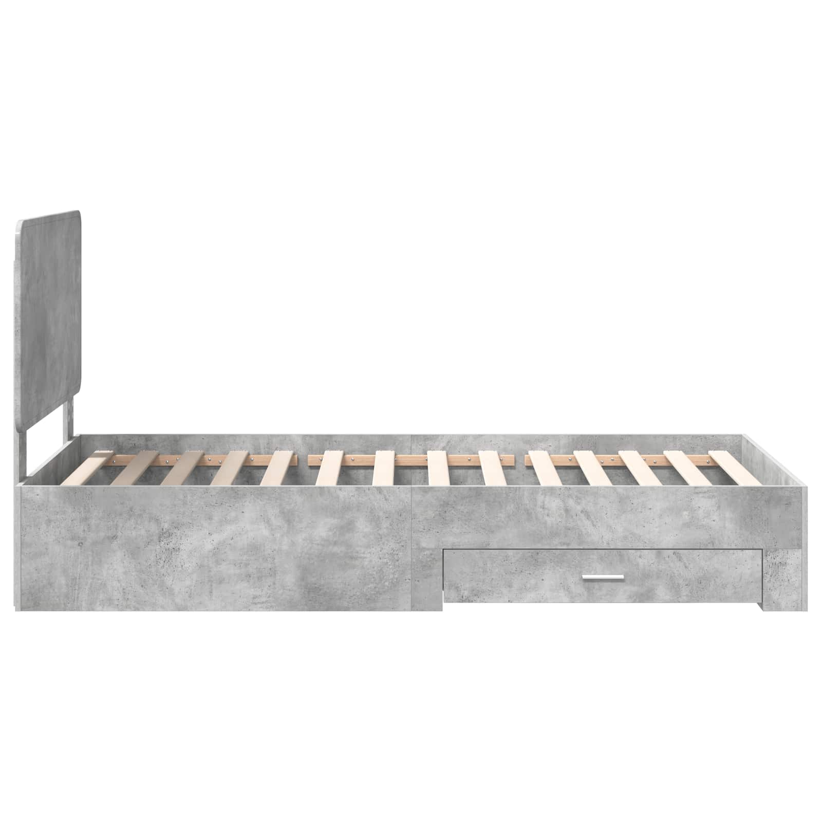 Krevetna konstrukcija s uzglavljem Betonski sivi 100 x 200 cm