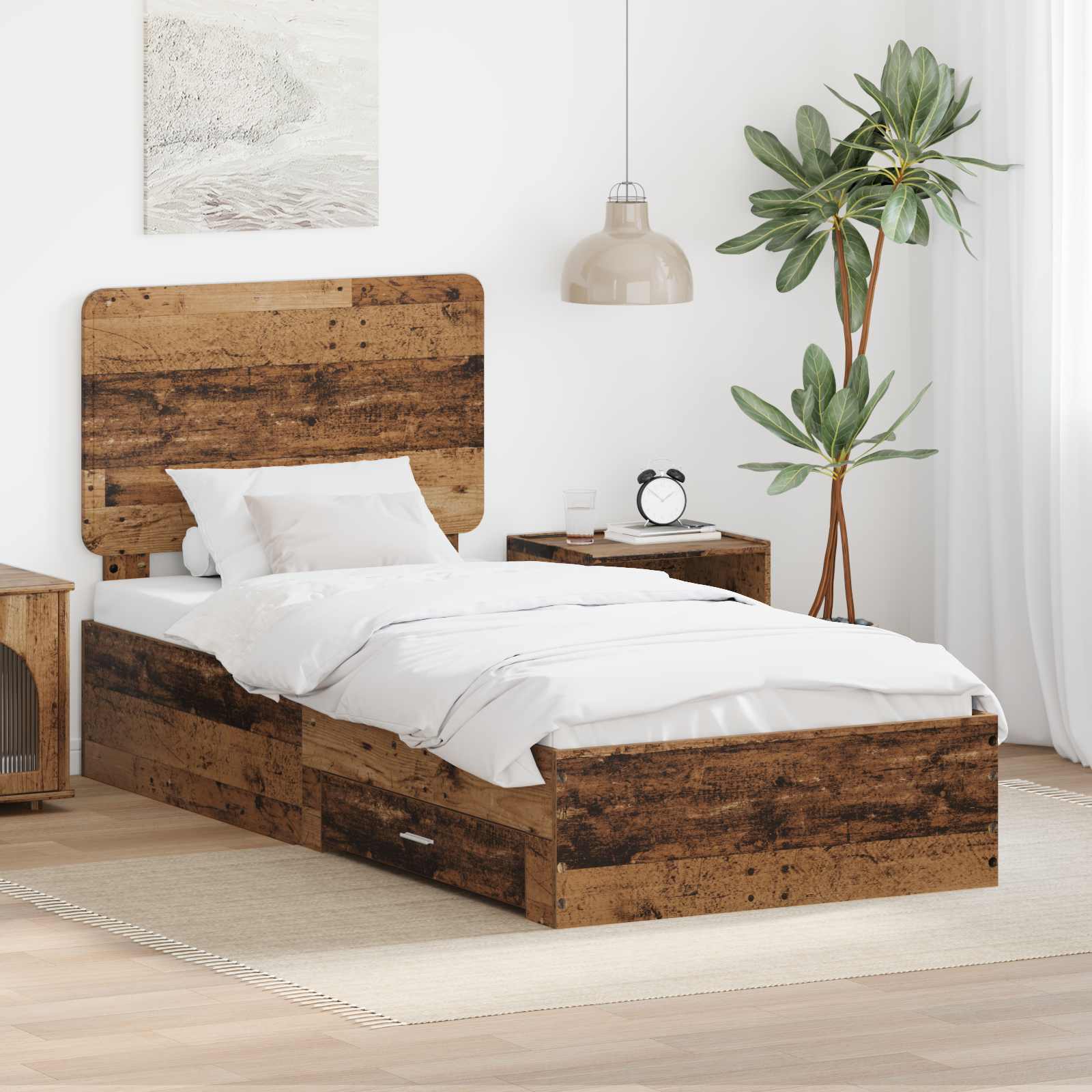 Krevetna konstrukcija Staro drvo 100 x 200 cm Konstruirano drvo