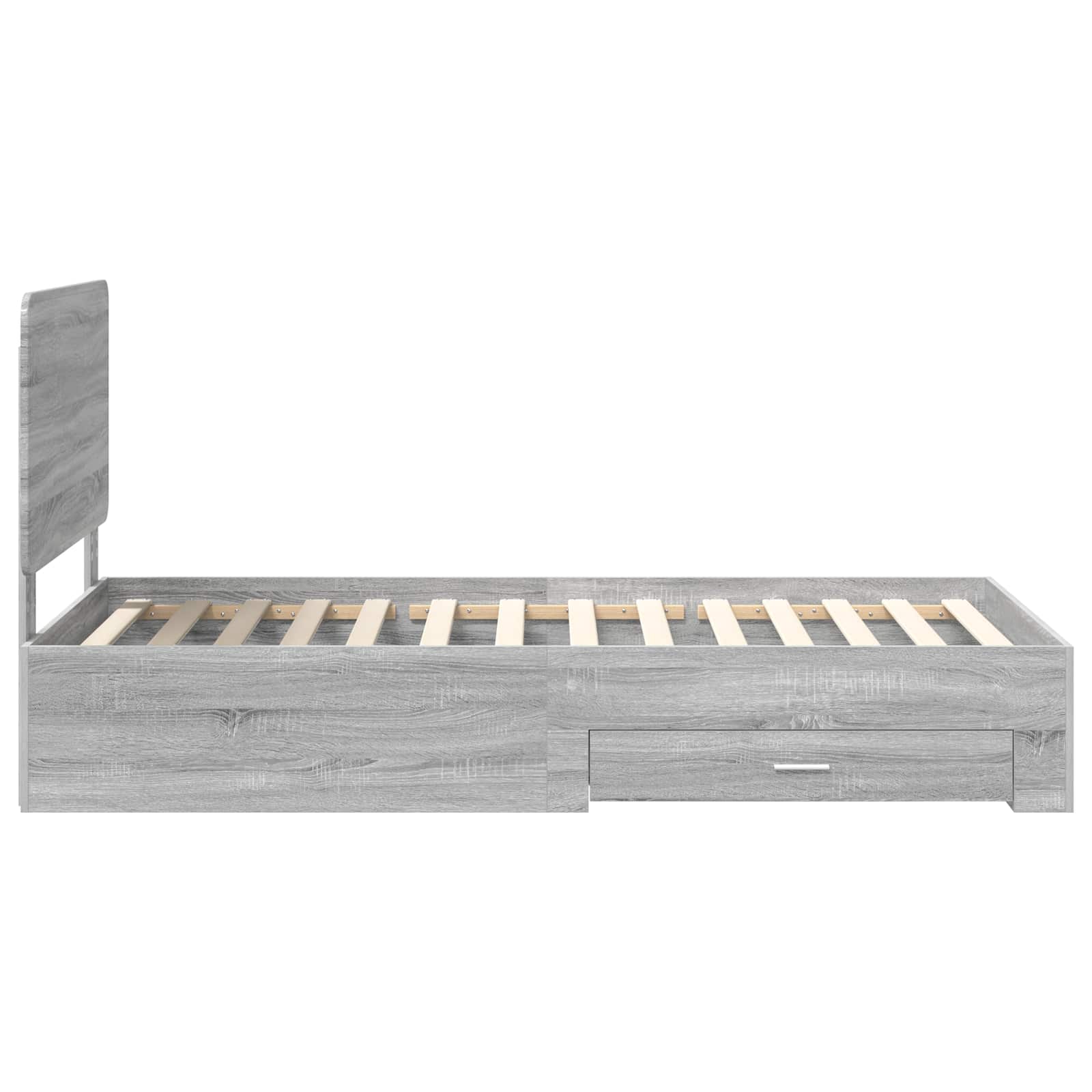 Krevetna konstrukcija Siva Sonoma 75 x 190 cm Konstruirano drvo