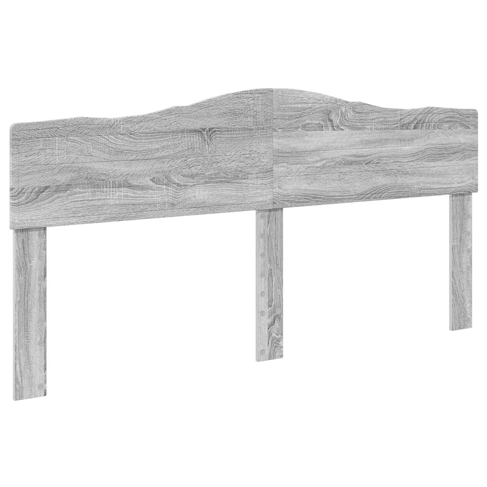 Krevetna konstrukcija s uzglavljem Siva Sonoma 200 x 200 cm