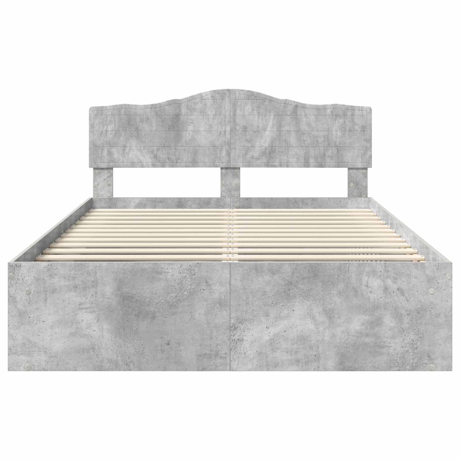 Krevetna konstrukcija Beton 160 x 200 cm Čvrsto borovo drvo