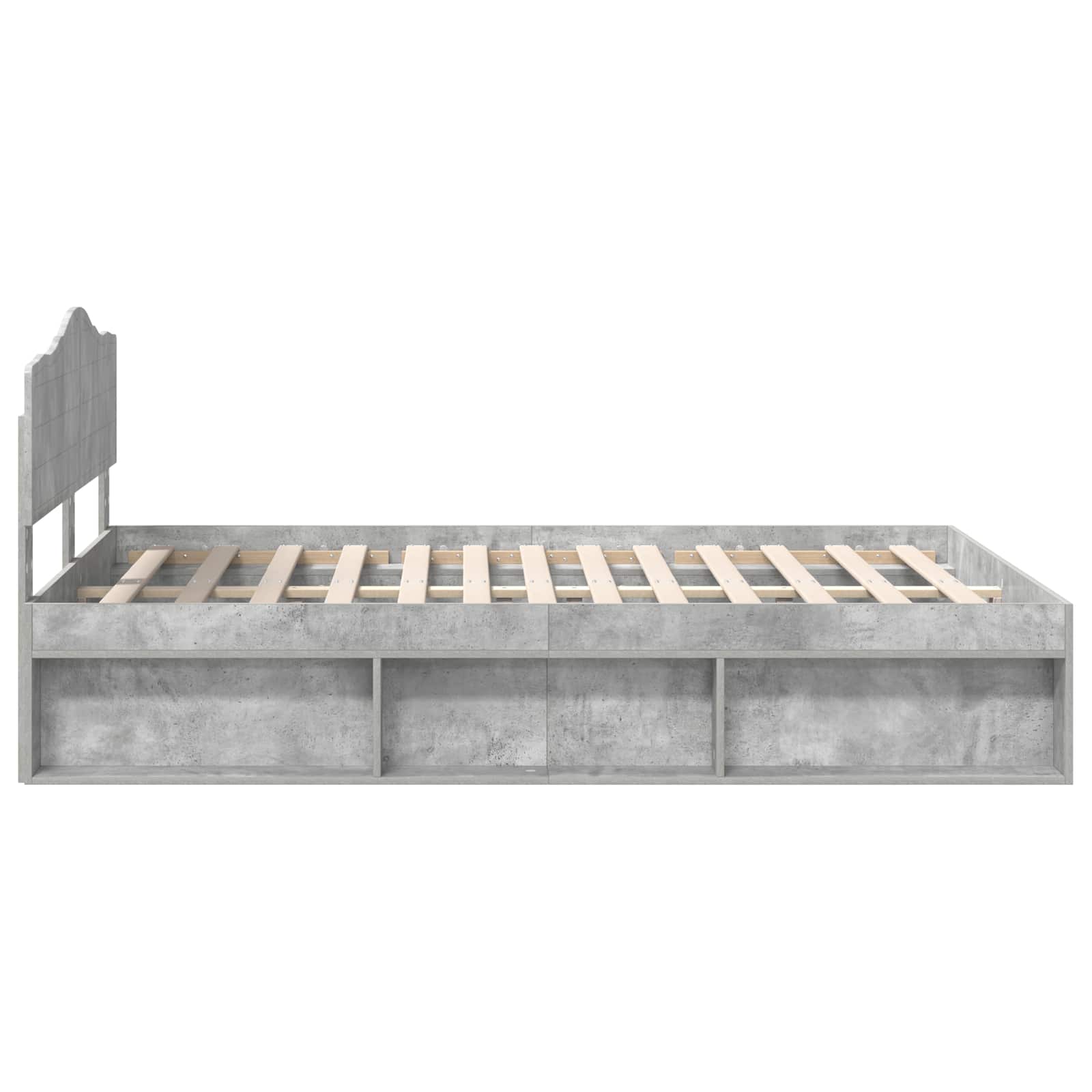 Krevetna konstrukcija Beton 140 x 200 cm Čvrsto borovo drvo