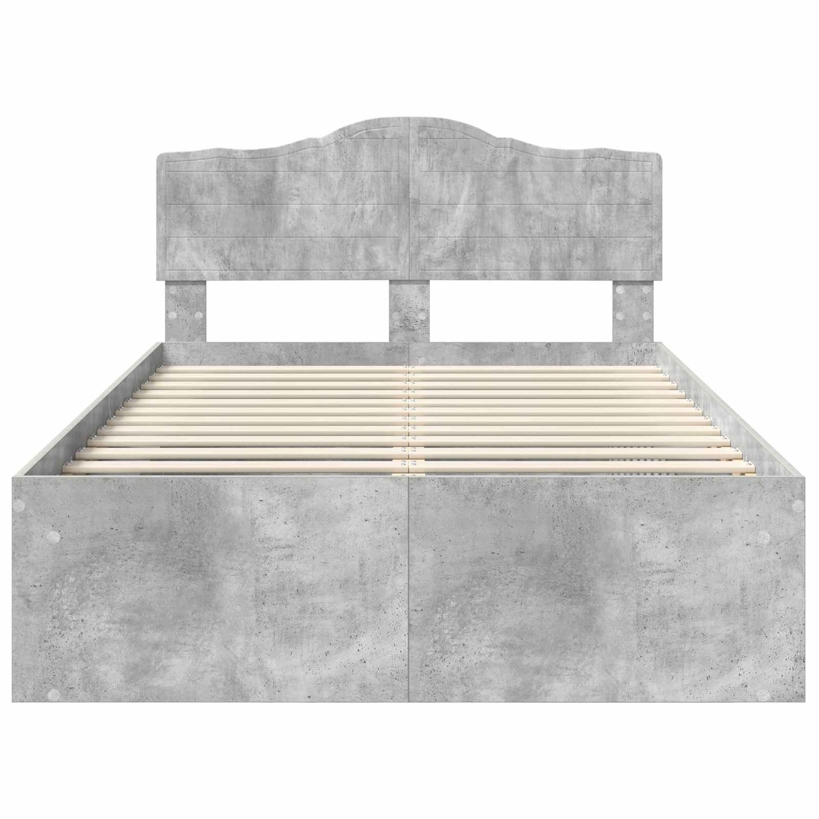 Krevetna konstrukcija Beton 120 x 190 cm Čvrsto borovo drvo