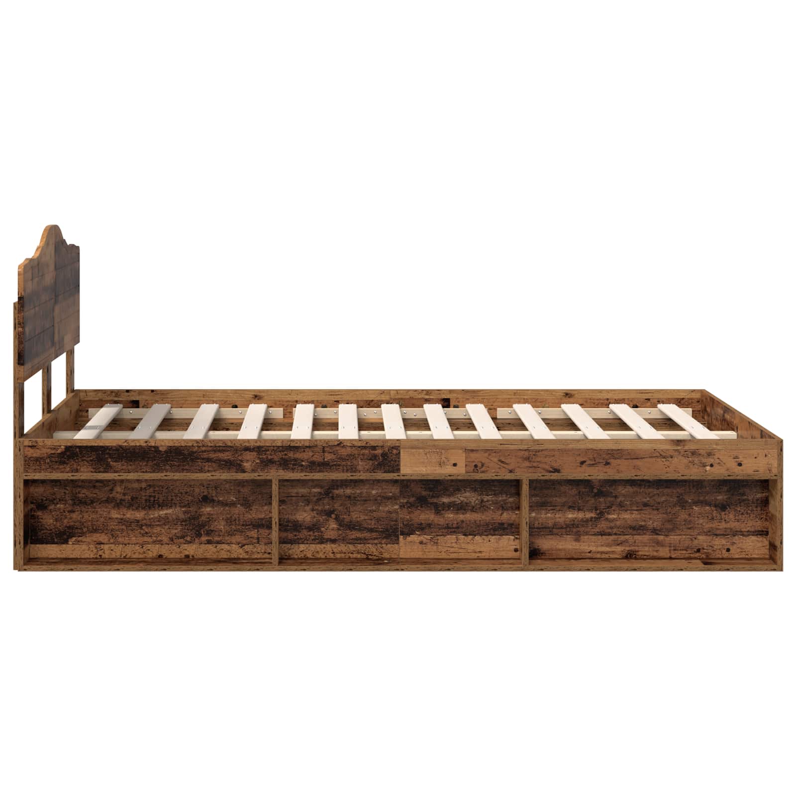 Krevetna konstrukcija s uzglavljem Staro drvo 120 x 190 cm