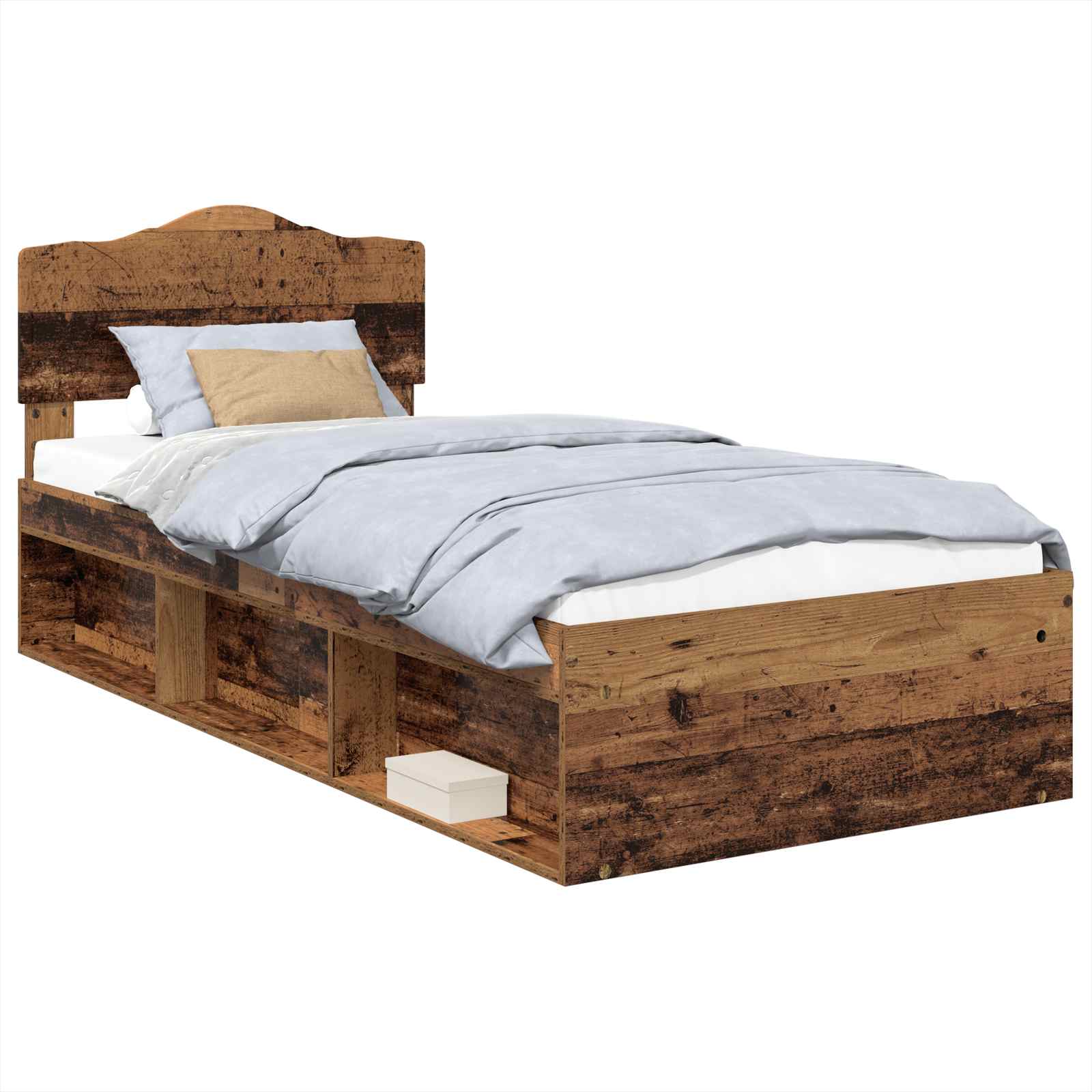 Krevetna konstrukcija Staro drvo 75 x 190 cm Čvrsto borovo drvo