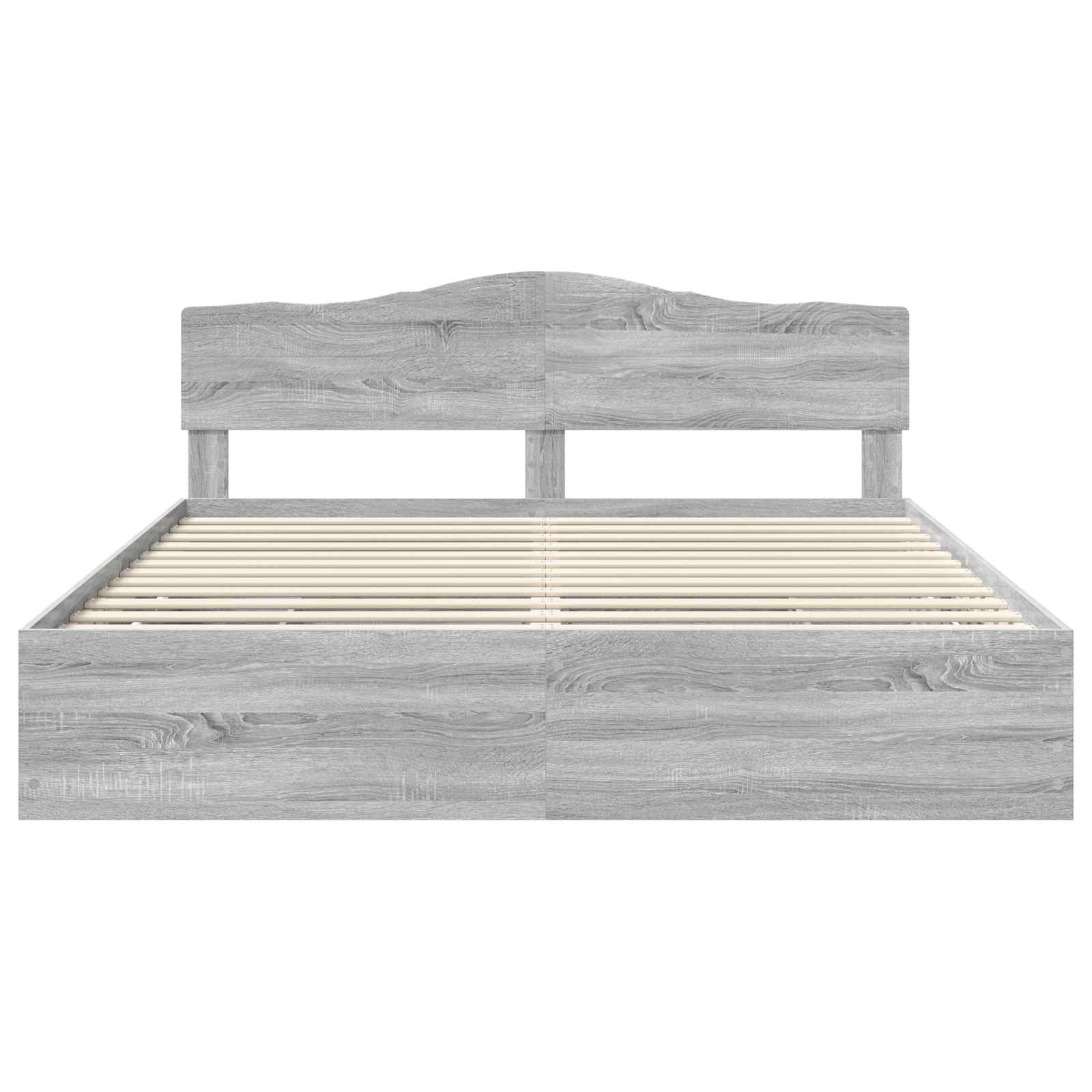 Krevetna konstrukcija Siva Sonoma 200 x 200 cm Inženjersko Drvo