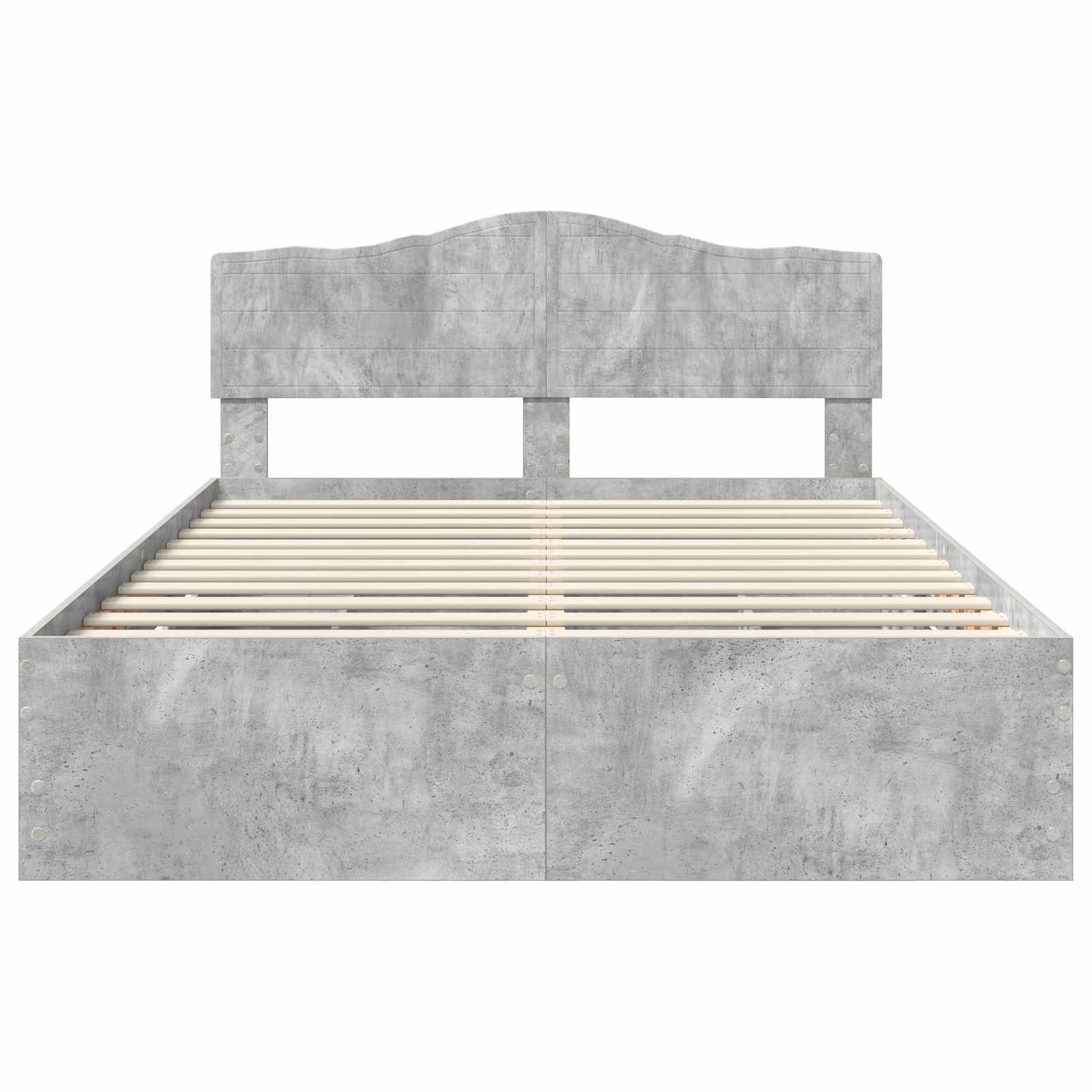 Krevetna konstrukcija s ladicama Betonski sivi 140 x 190 cm