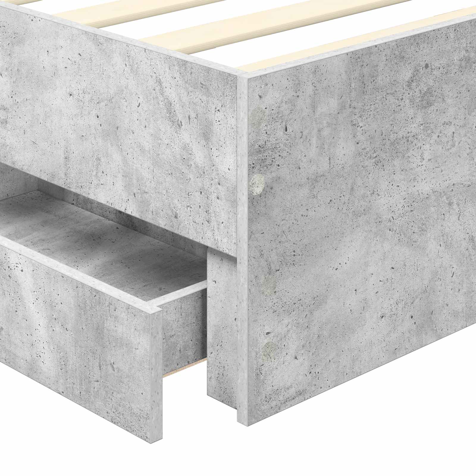 Krevetna konstrukcija s ladicama Betonski sivi 90 x 200 cm