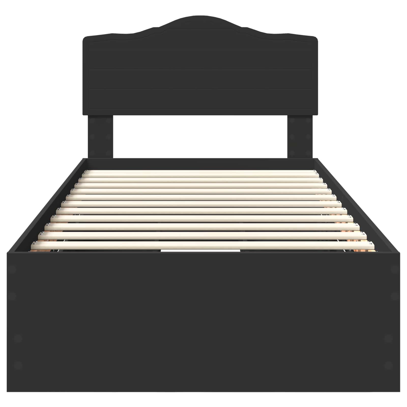 Krevetna konstrukcija Crna 90 x 190 cm Inženjersko Drvo