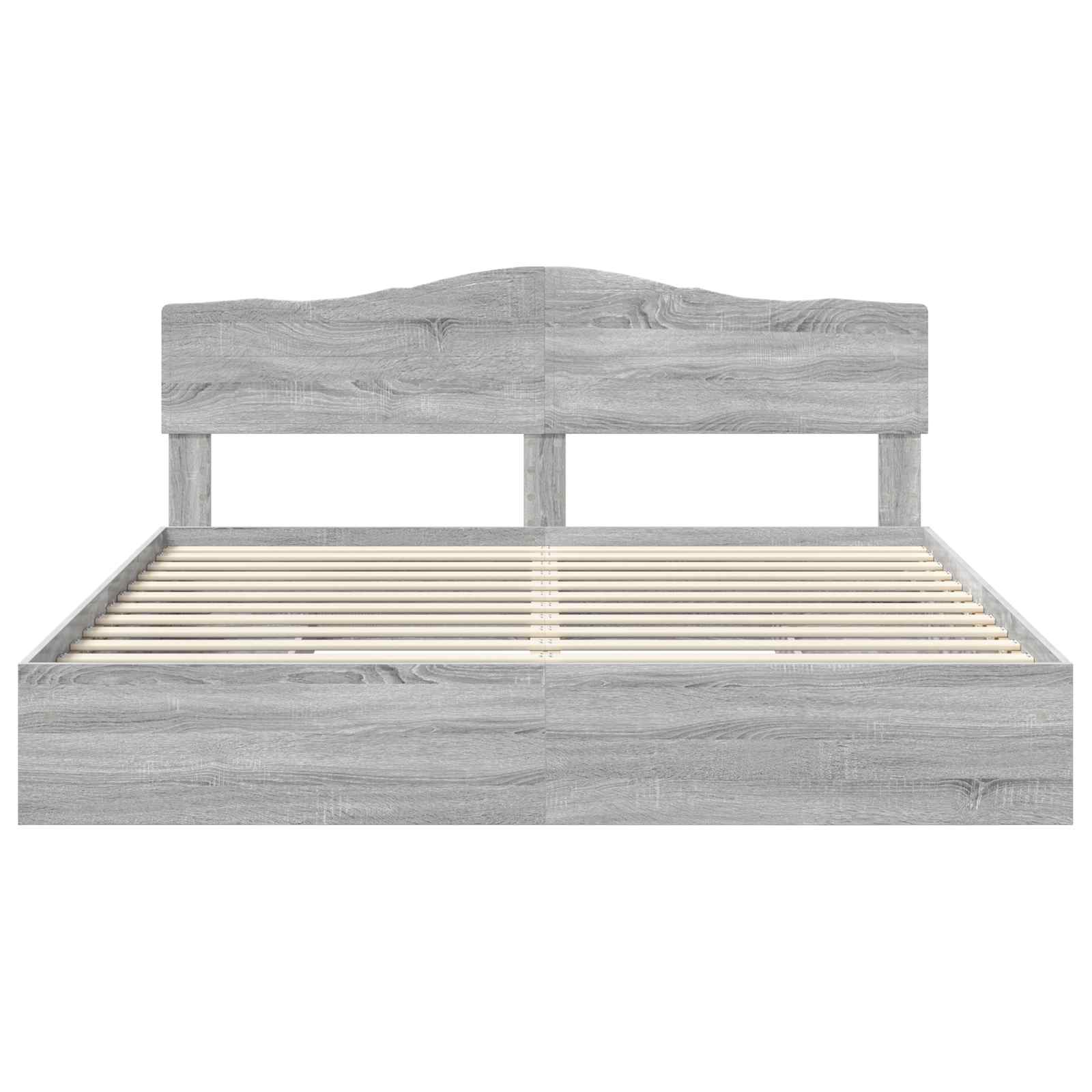 Krevet s od storage Siva Sonoma 200 x 200 cm Konstruirano drvo