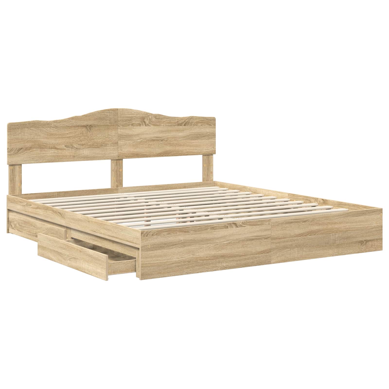 Krevet s od storage Sonoma hrast 180 x 200 cm Konstruirano drvo