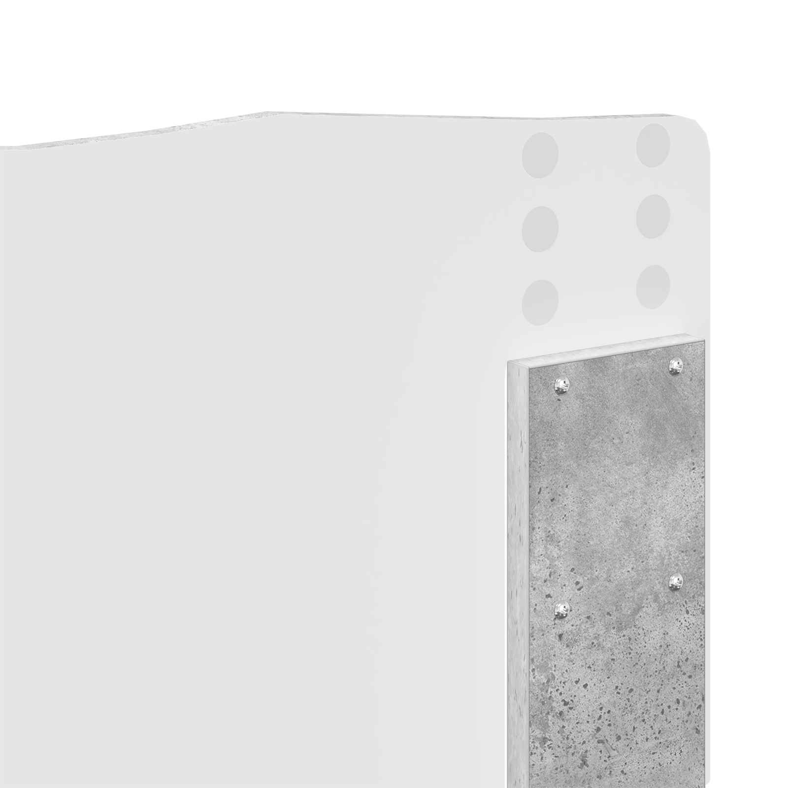 Krevet s od storage s uzglavljem Betonski sivi 150 x 200 cm