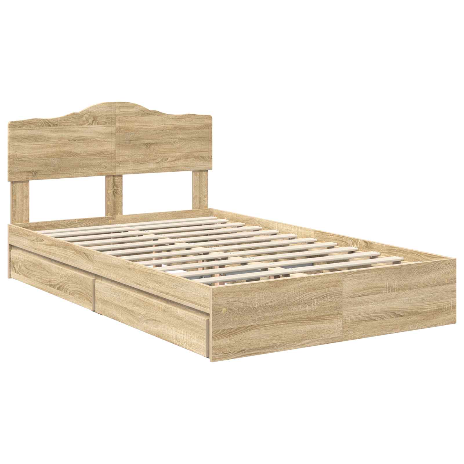 Krevet s od storage Sonoma hrast 135 x 190 cm Konstruirano drvo