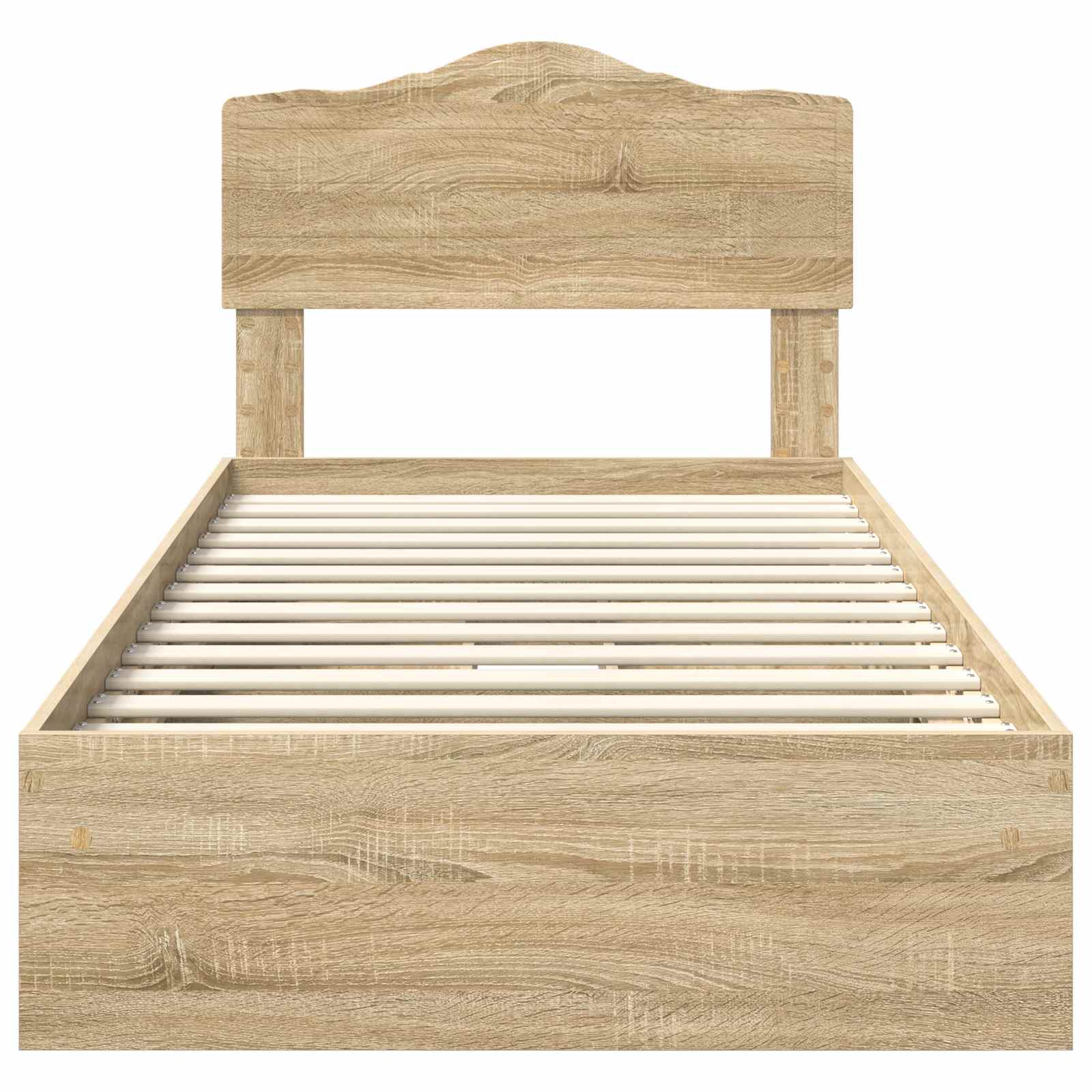 Krevet s od storage Sonoma hrast 100 x 200 cm Konstruirano drvo