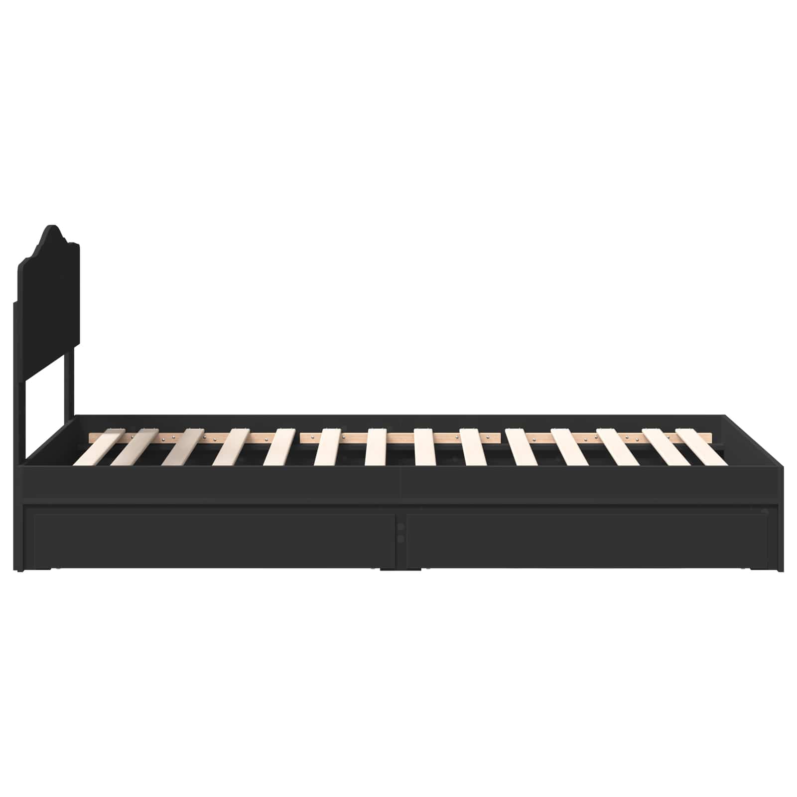 Krevet s od storage Crna 90 x 190 cm Konstruirano drvo
