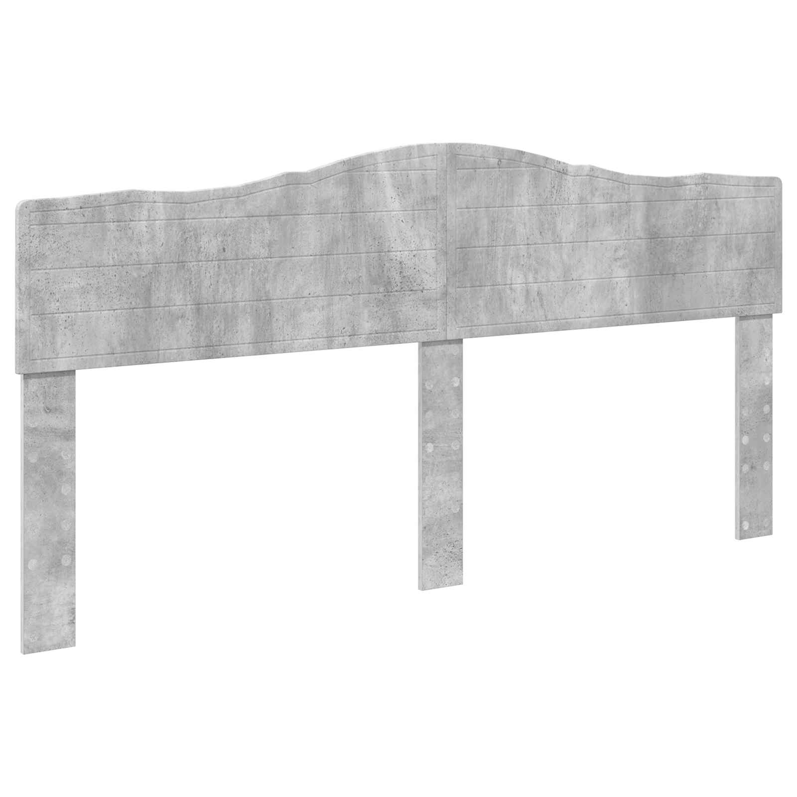 Krevetna konstrukcija s uzglavljem Betonski sivi 180 x 200 cm
