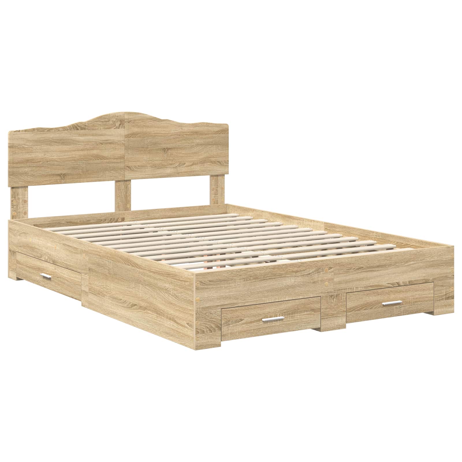 Krevetna konstrukcija s uzglavljem Sonoma hrast 140 x 190 cm