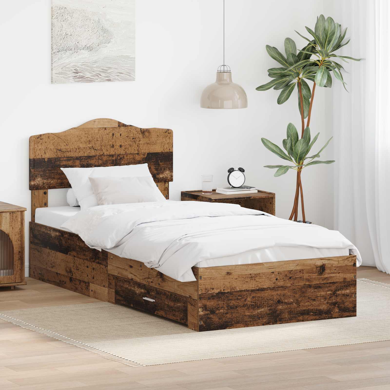 Krevetna konstrukcija Staro drvo 100 x 200 cm Konstruirano drvo