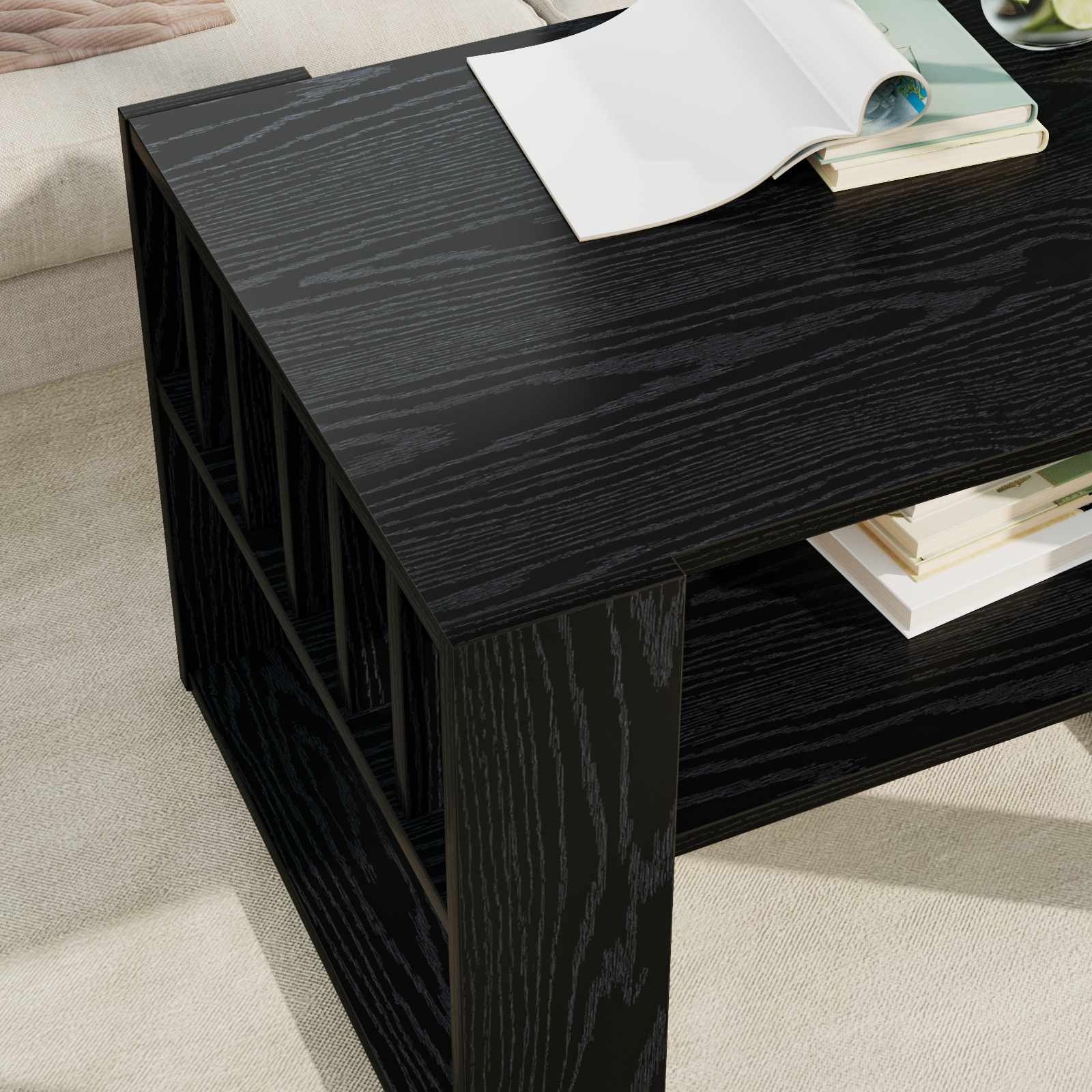 Kava Stol Crni hrast 66 x 49,5 x 45 cm Konstruirano drvo