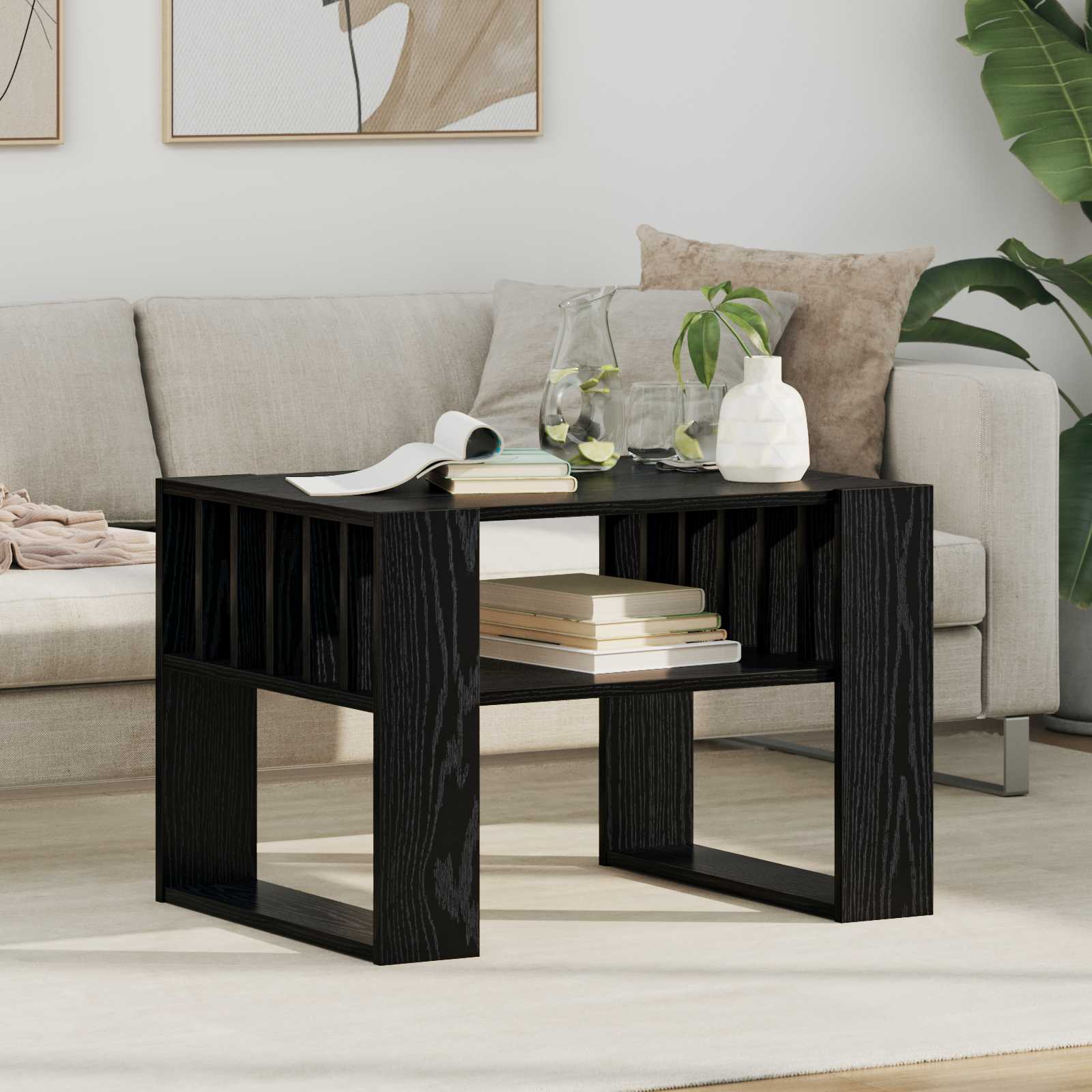 Kava Stol Crni hrast 66 x 49,5 x 45 cm Konstruirano drvo