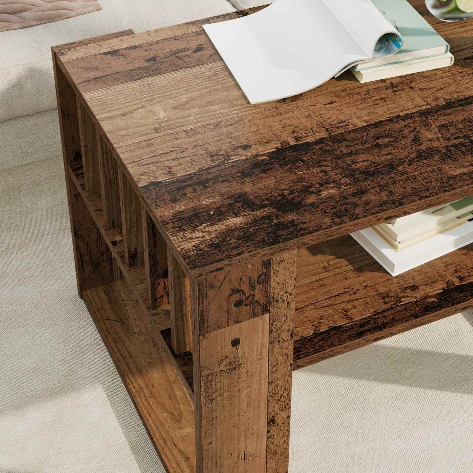Kava Stol Staro drvo 66 x 49,5 x 45 cm Konstruirano drvo