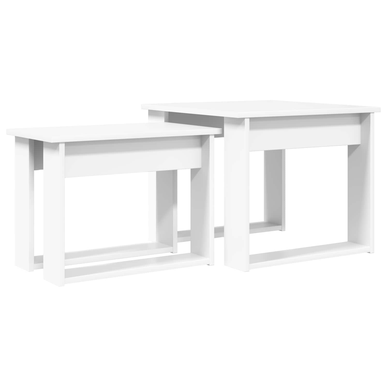 Set stolića za kavu 2 pcs Bijelo Konstruirano drvo