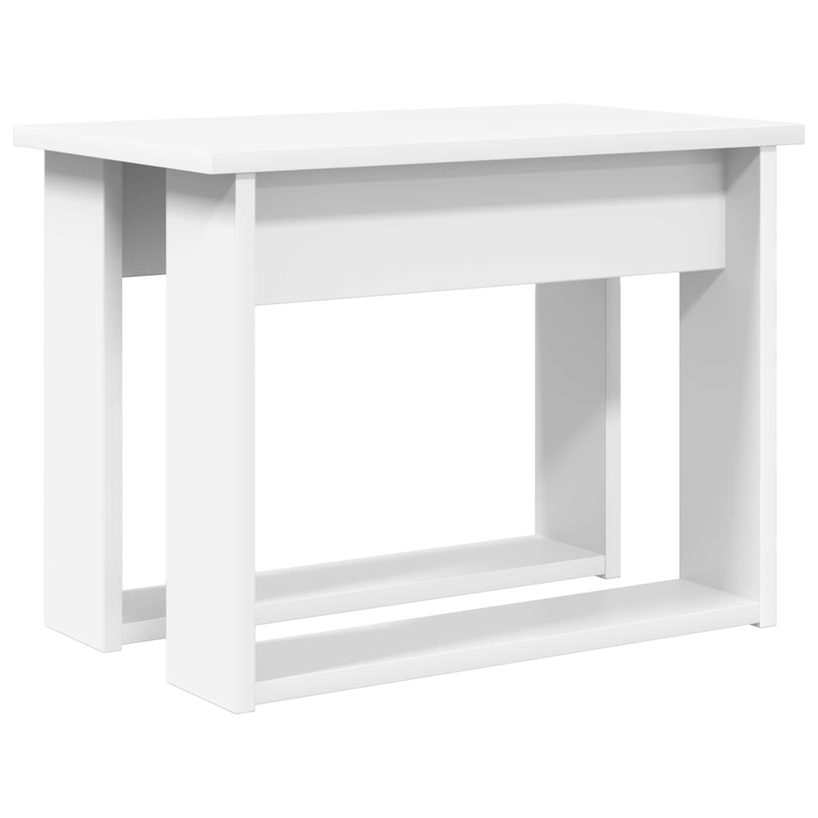 Set stolića za kavu 2 pcs Bijelo Konstruirano drvo