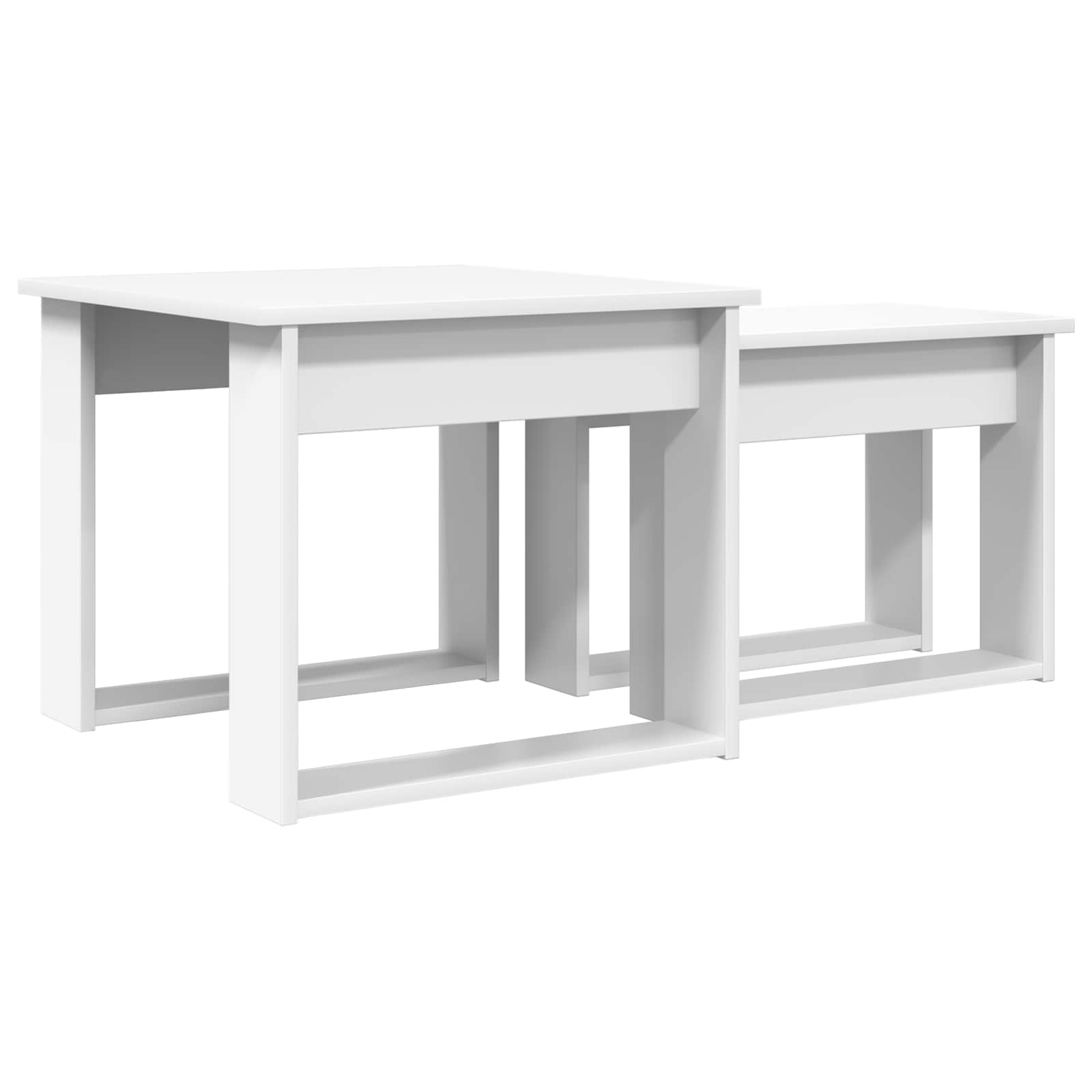 Set stolića za kavu 2 pcs Bijelo Konstruirano drvo