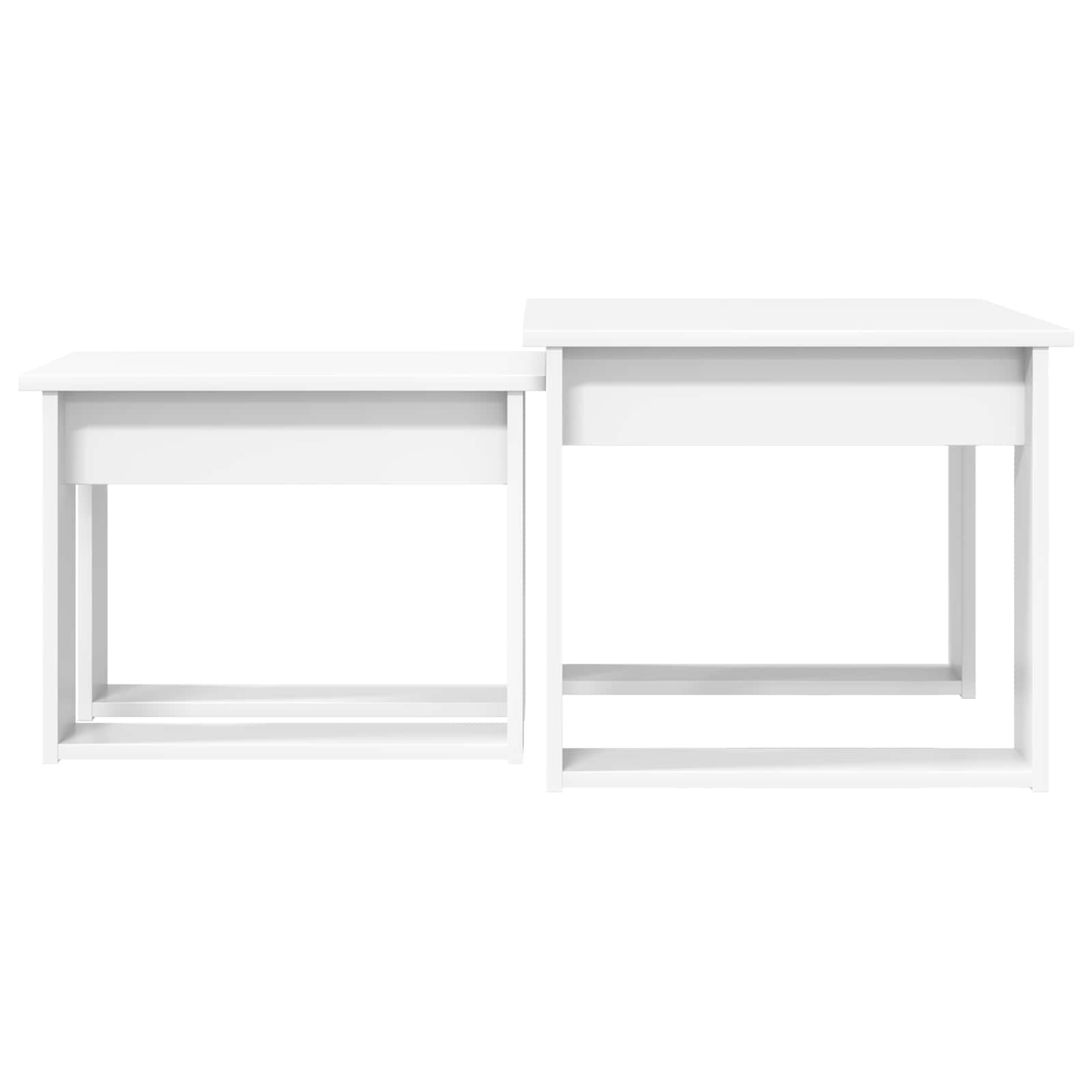 Set stolića za kavu 2 pcs Bijelo Konstruirano drvo