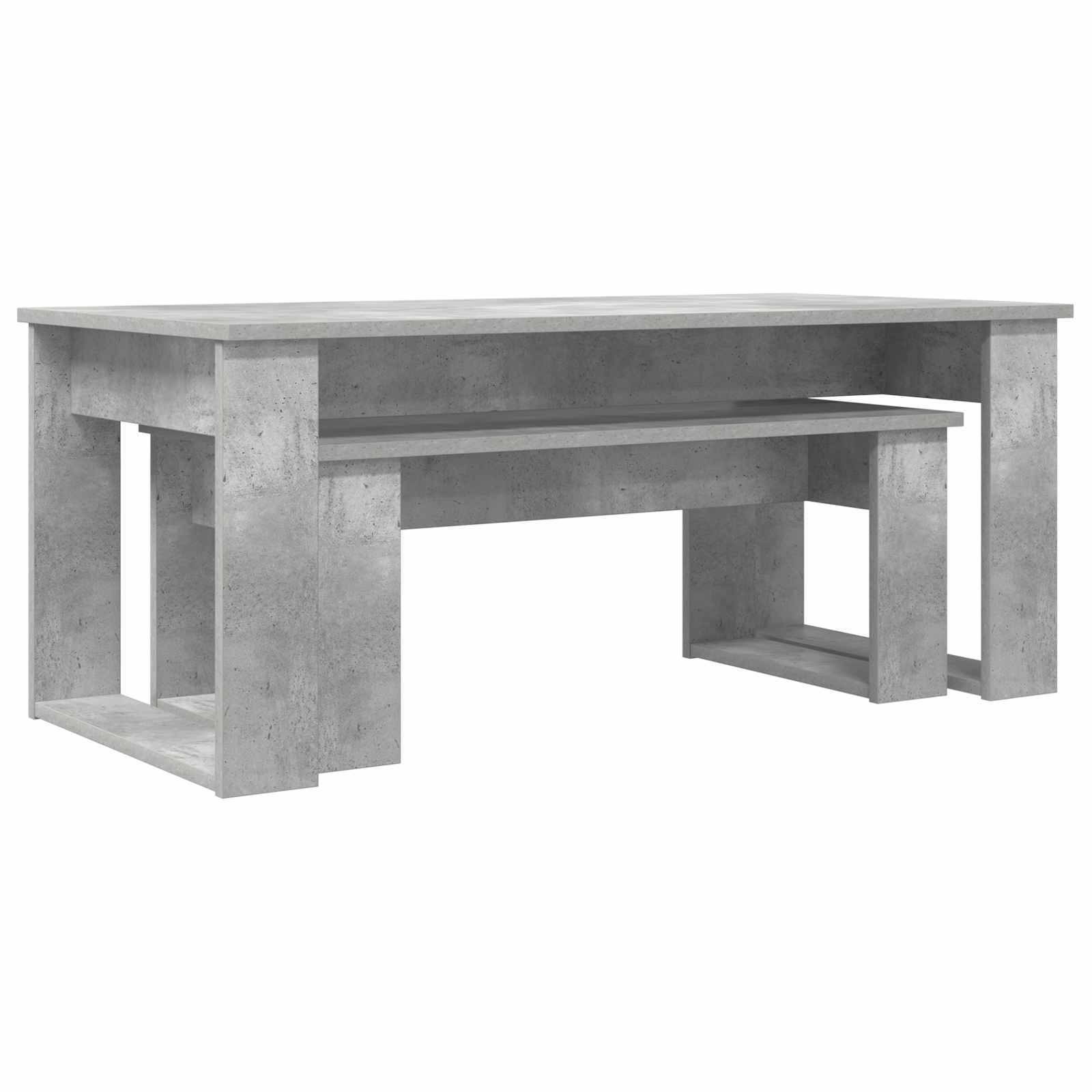 Set stolića za kavu 2 pcs Betonski sivi Konstruirano drvo