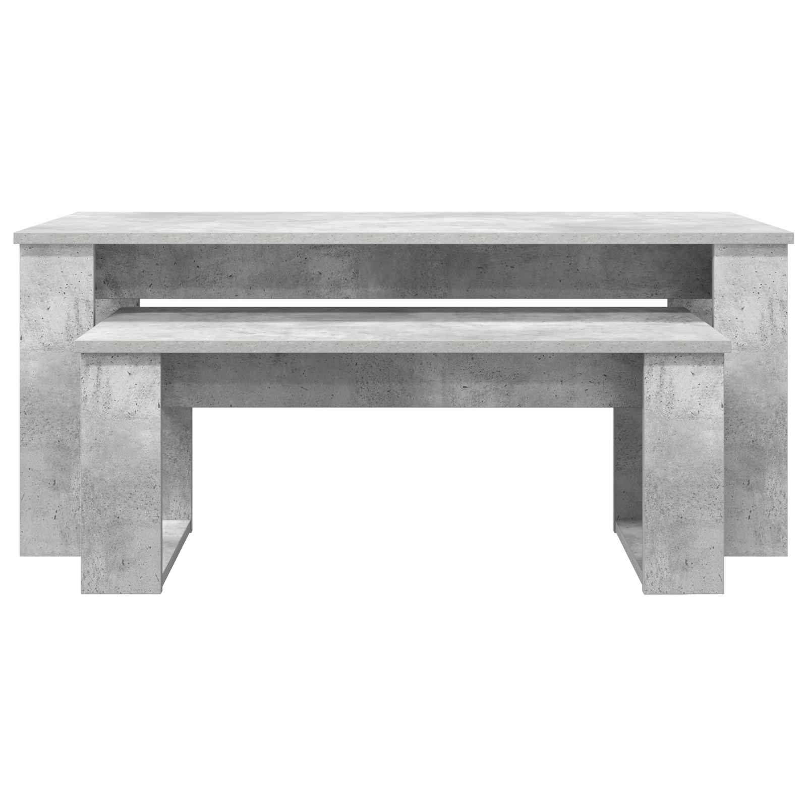 Set stolića za kavu 2 pcs Betonski sivi Konstruirano drvo