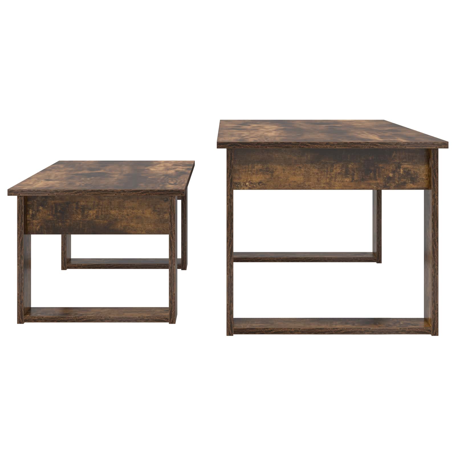 Set stolića za kavu 2 pcs Dimljeni hrast Konstruirano drvo