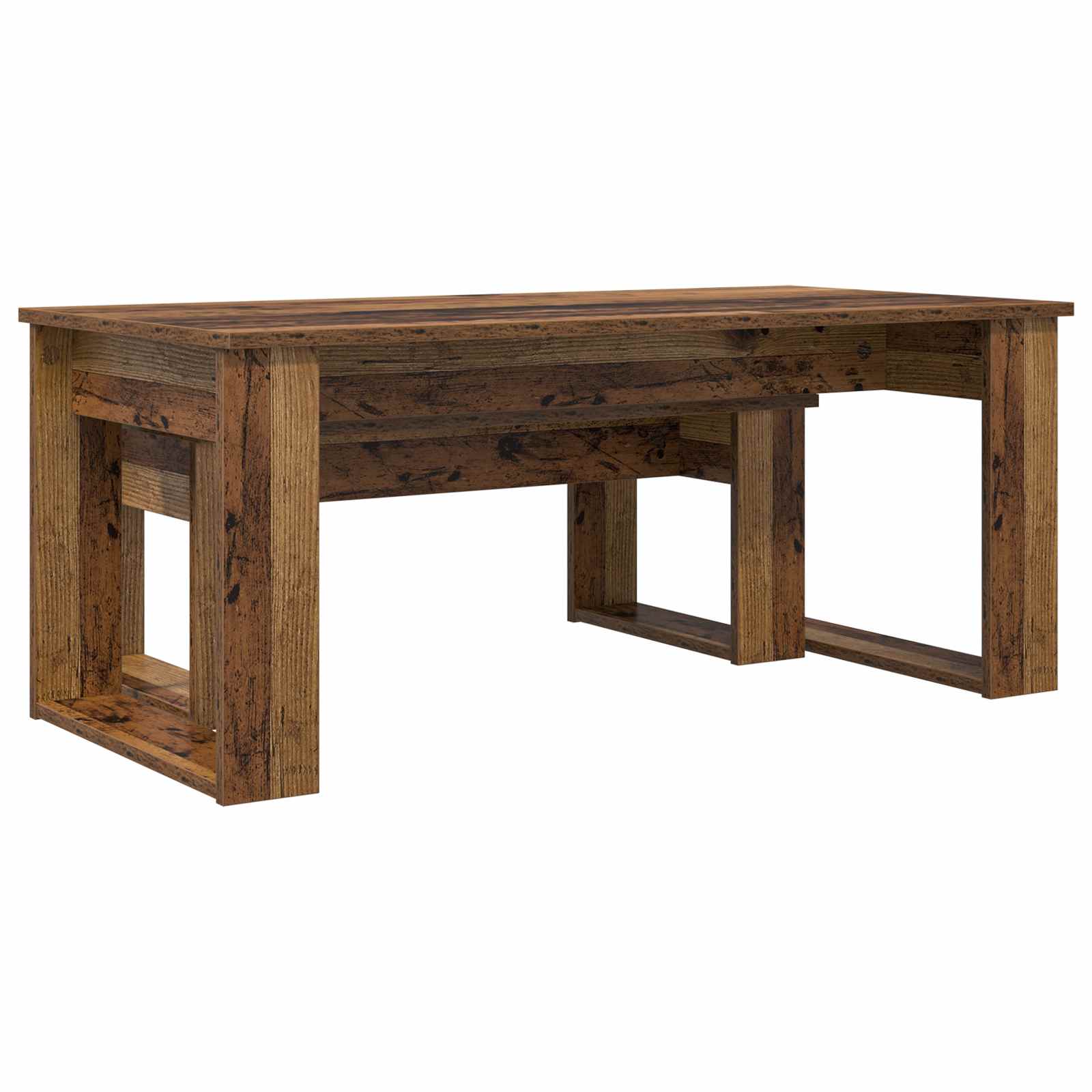 Set stolića za kavu 2 pcs Staro drvo Konstruirano drvo