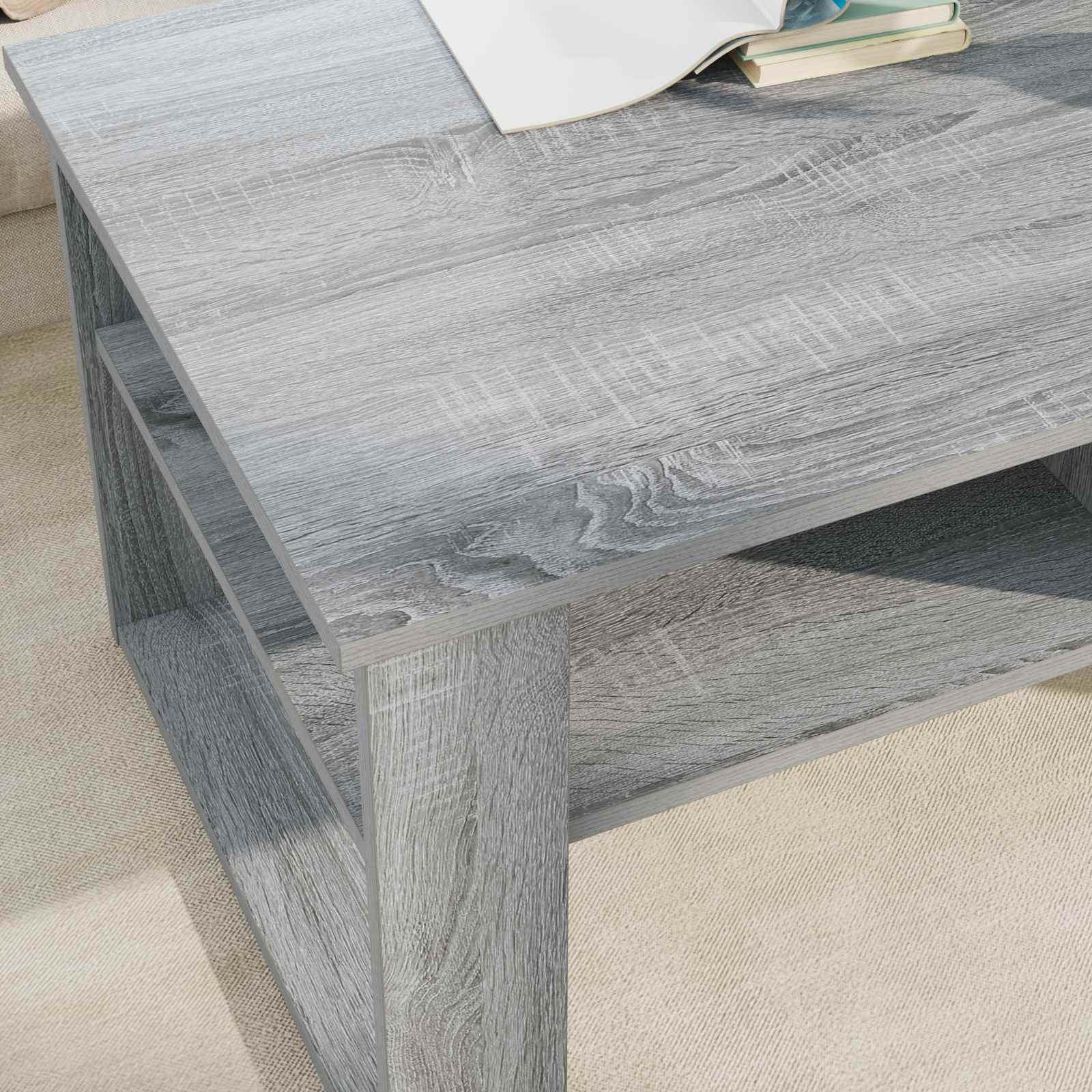 Kava Stol Siva Sonoma 96 x 54 x 44 cm Konstruirano drvo