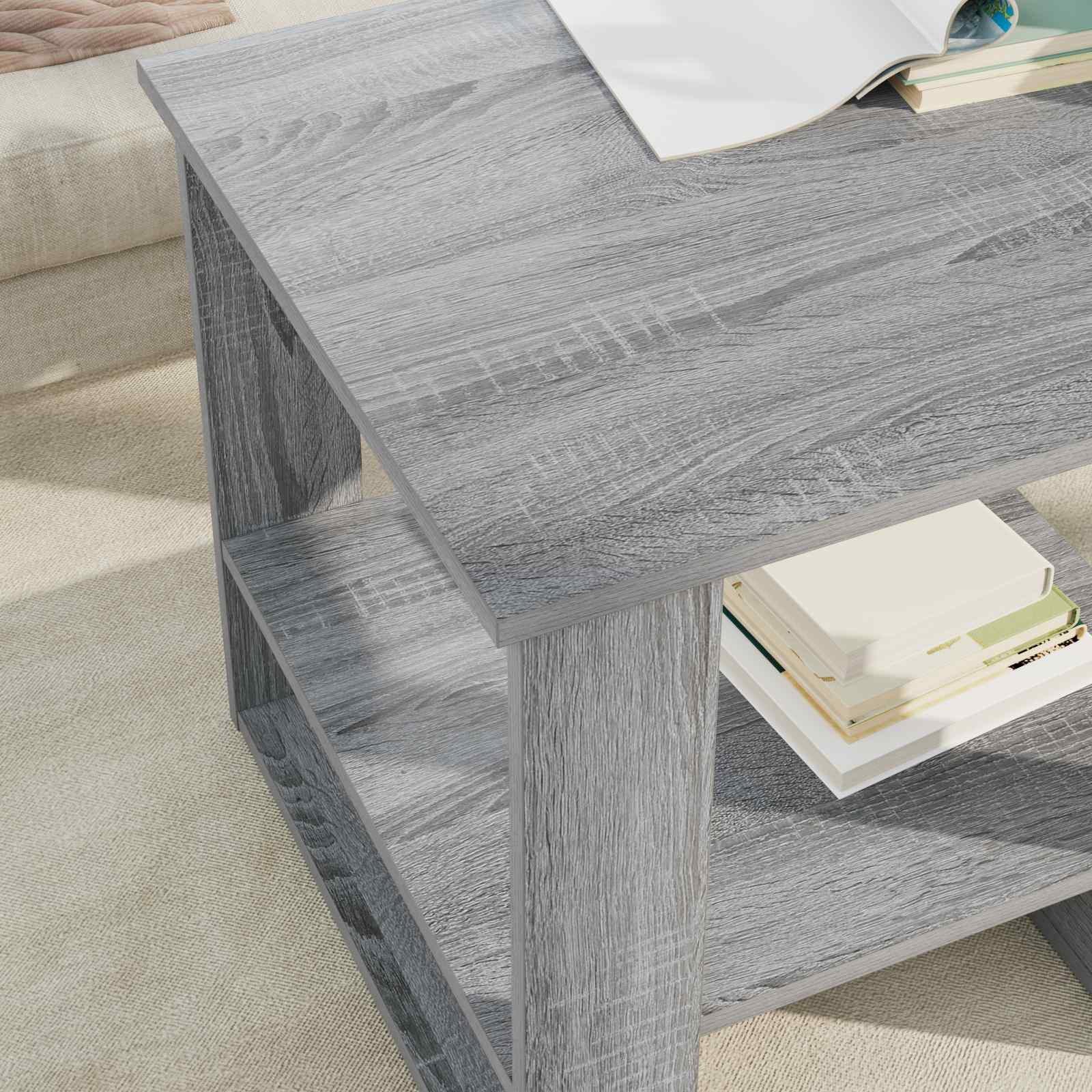 Kava Stol Siva Sonoma 51 x 50 x 50 cm Konstruirano drvo