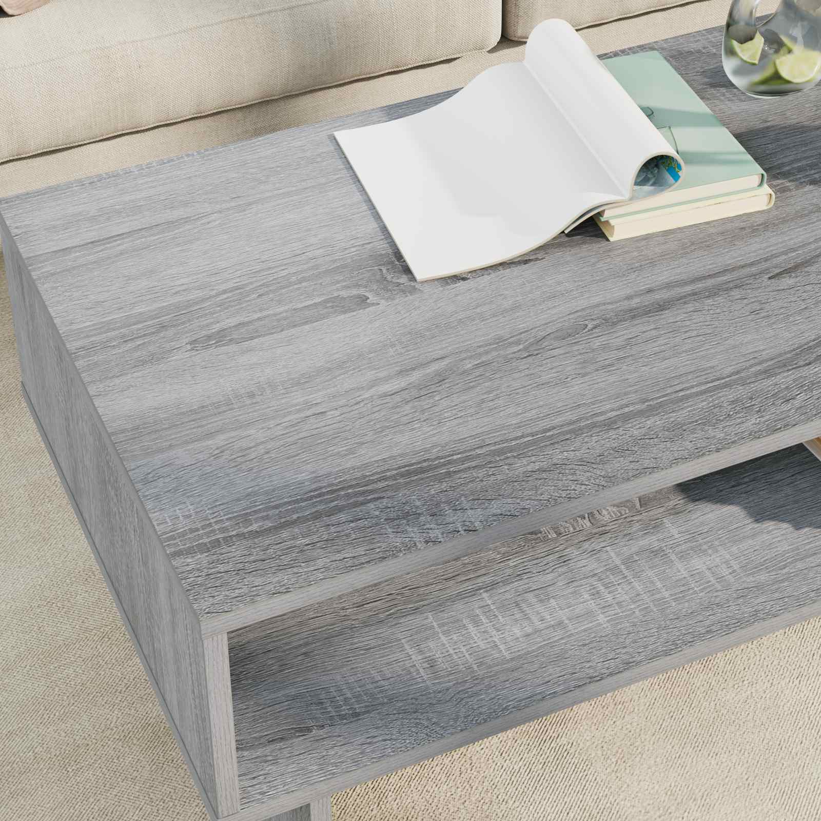 Kava Stol Siva Sonoma 100 x 46 x 35 cm Konstruirano drvo