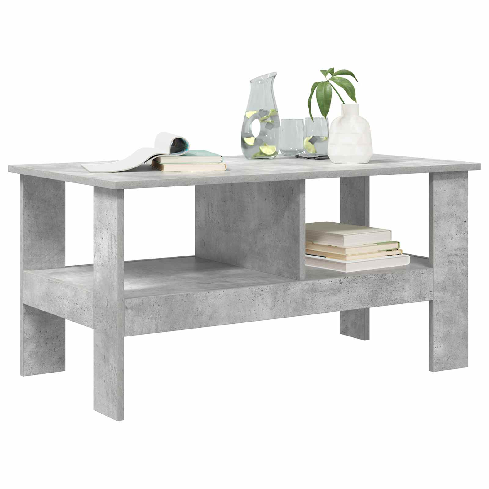 Kava Stol Betonski sivi 90 x 50 x 45 cm Konstruirano drvo