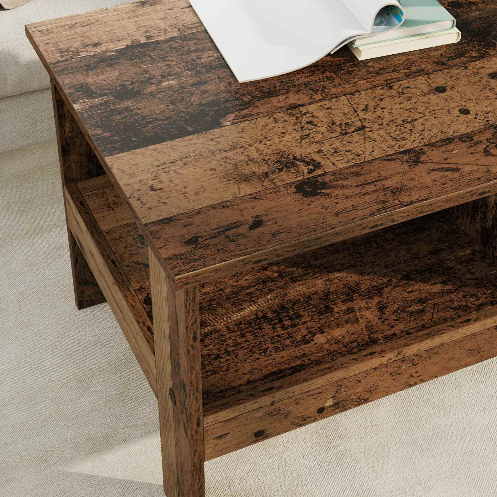 Kava Stol Staro drvo 90 x 50 x 45 cm Konstruirano drvo
