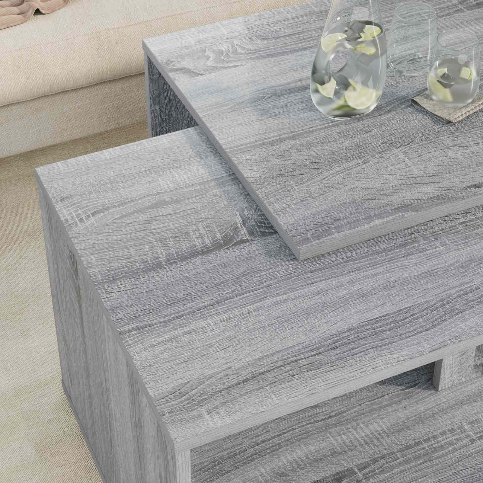Set stolića za kavu 2 pcs Siva Sonoma Konstruirano drvo