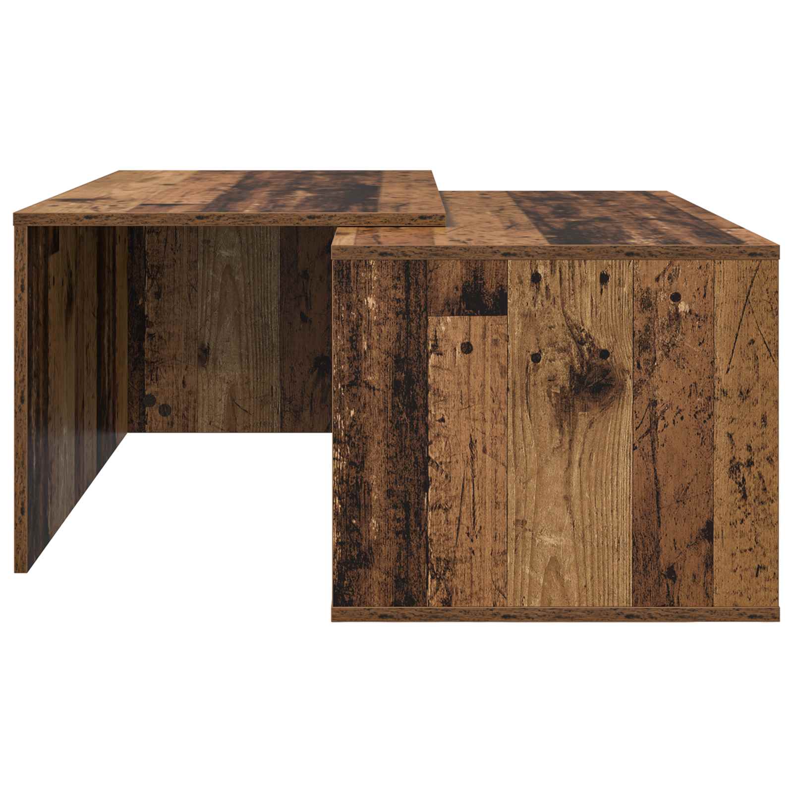 Set stolića za kavu 2 pcs Staro drvo Konstruirano drvo