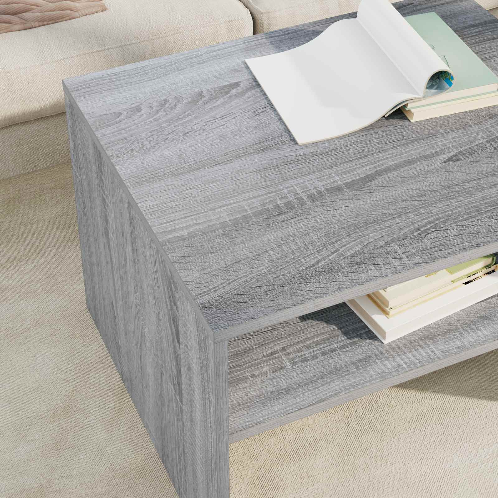 Kava Stol Siva Sonoma 60 x 50 x 40 cm Konstruirano drvo