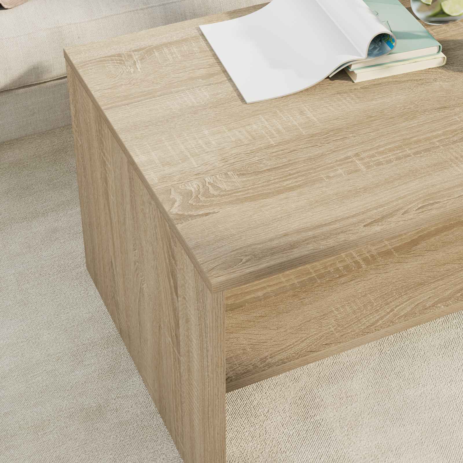 Kava Stol Sonoma hrast 80 x 50 x 40 cm Konstruirano drvo