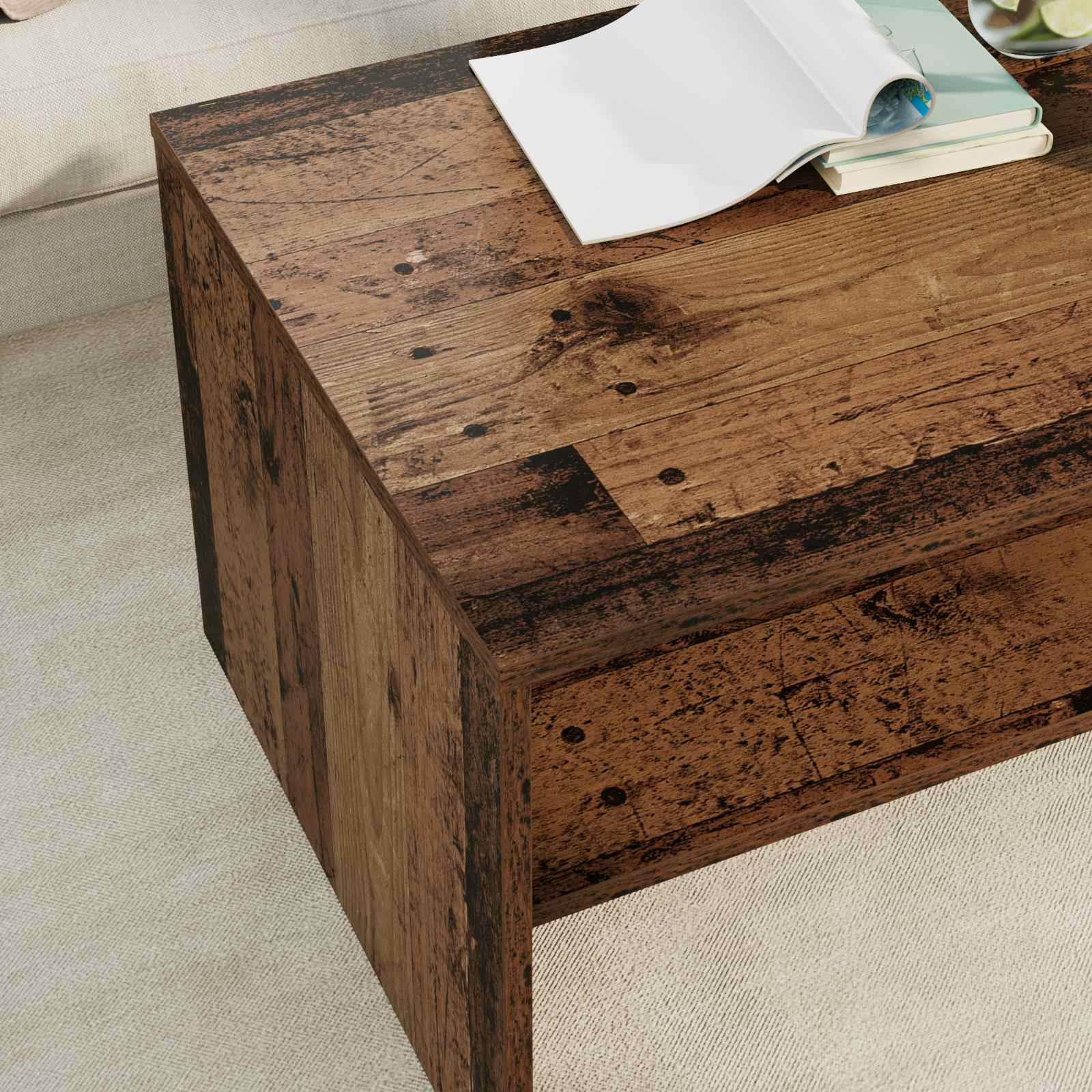 Kava Stol Staro drvo 80 x 50 x 40 cm Konstruirano drvo