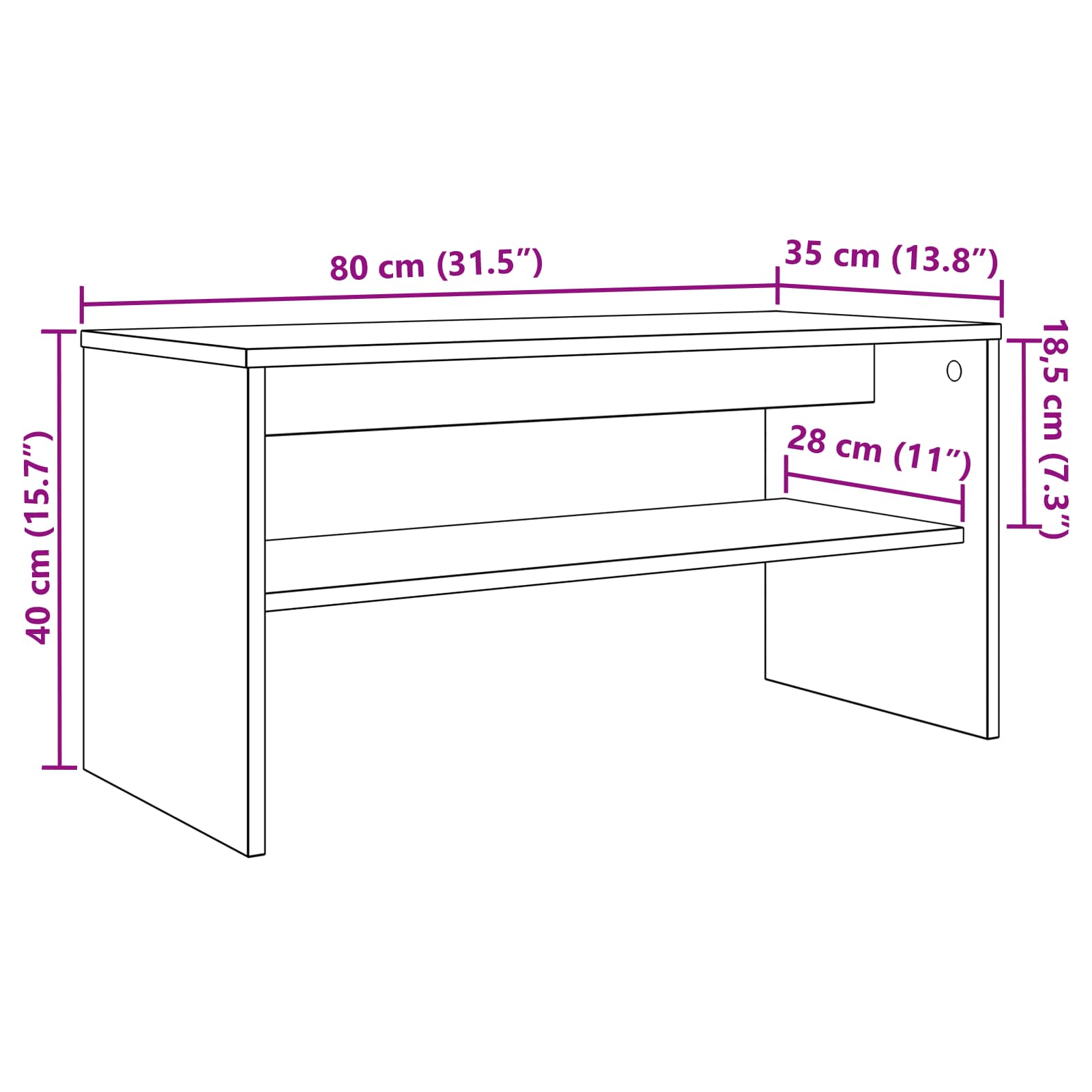 TV ormar Sonoma hrast 80 x 35 x 40 cm Konstruirano drvo