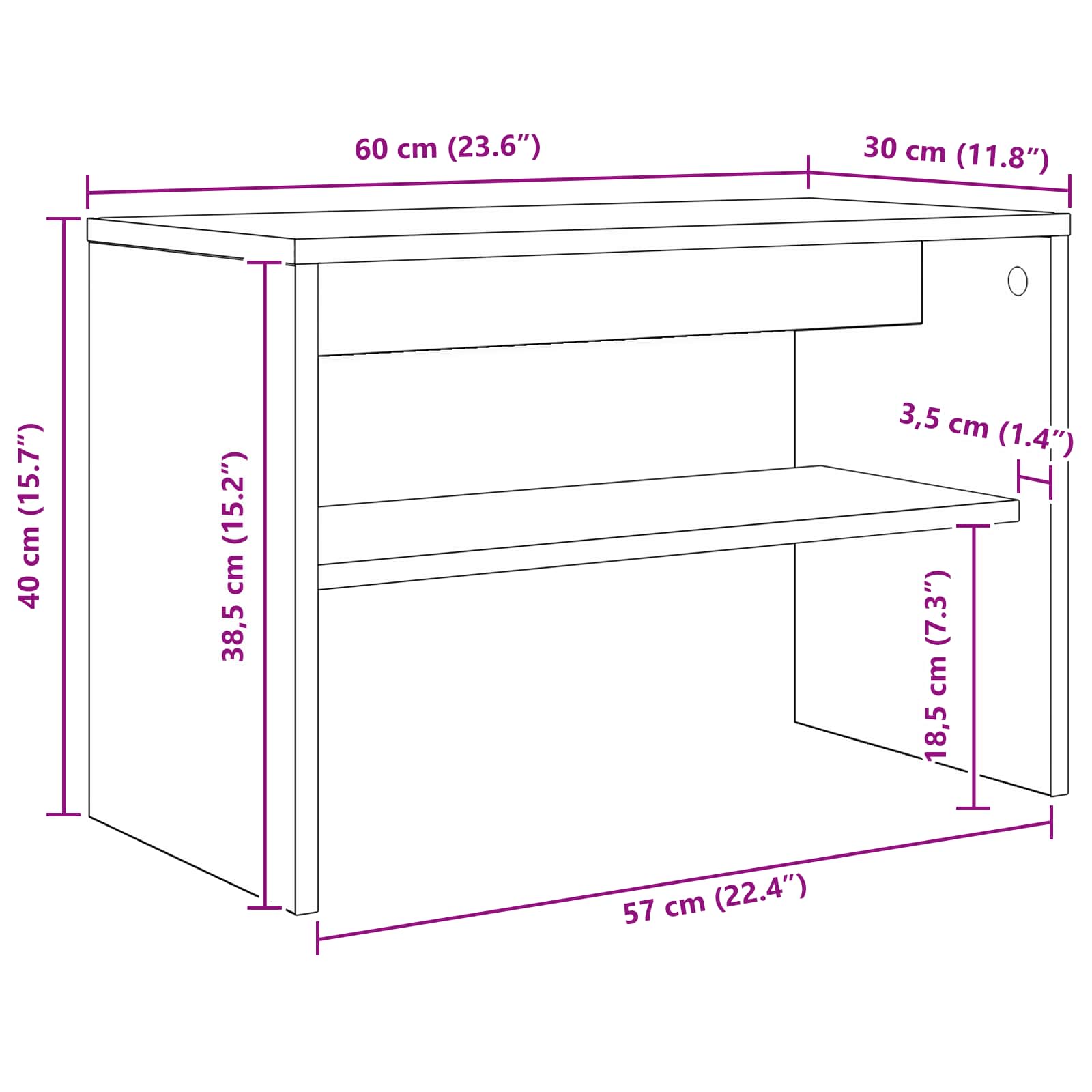 TV ormar Sonoma hrast 60 x 30 x 40 cm Konstruirano drvo