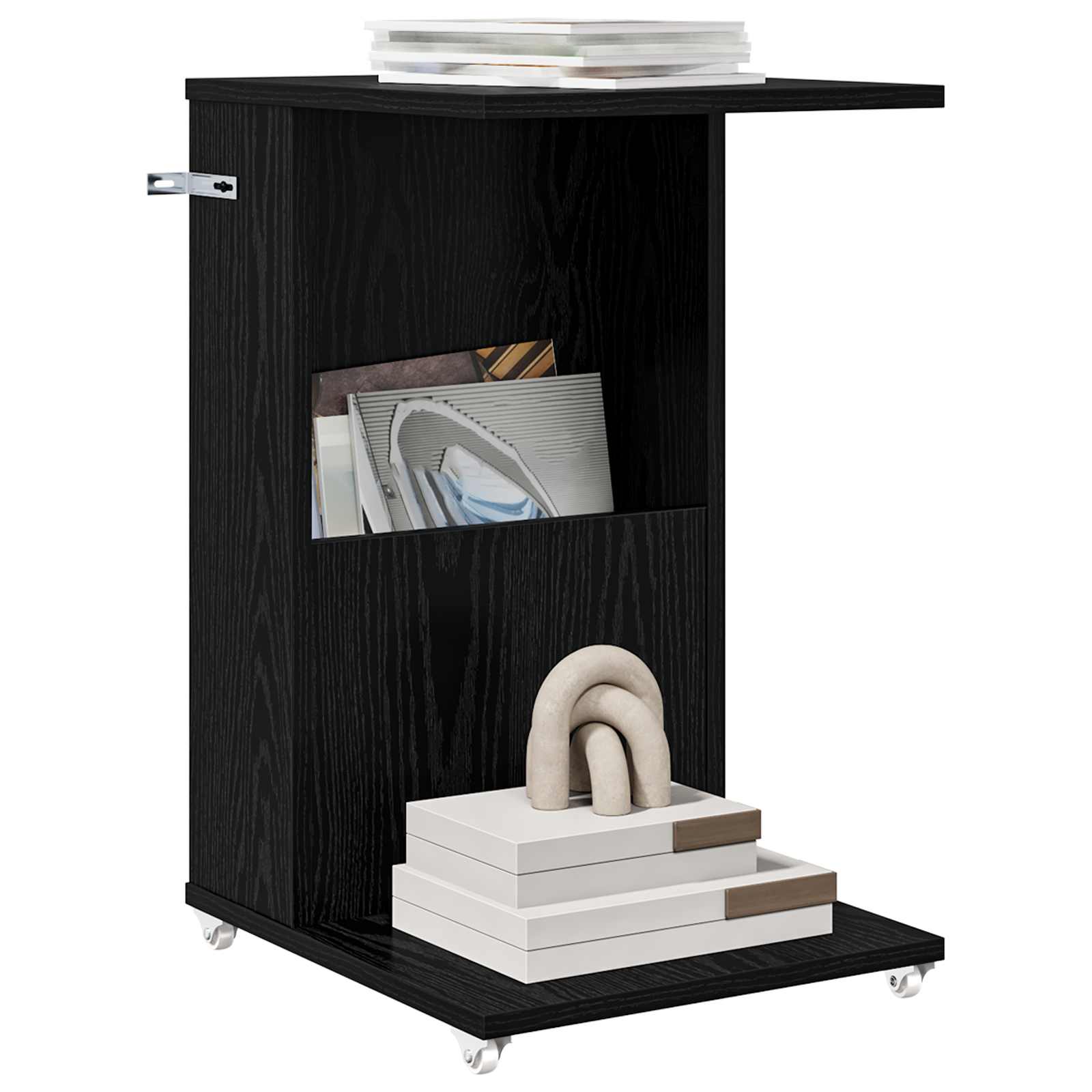 Bocni stol Crni hrast 40 x 35 x 60 cm Konstruirano drvo