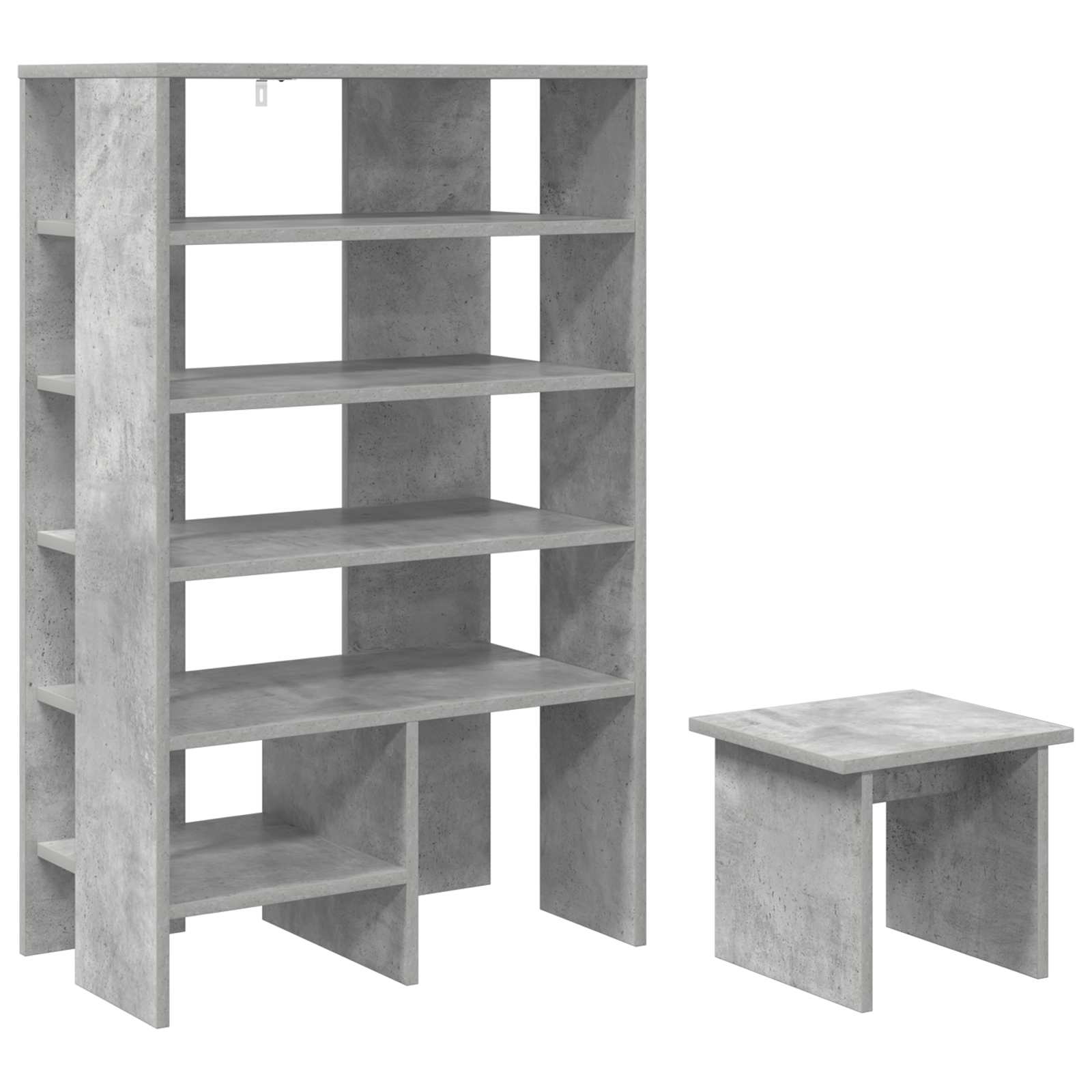 Ormar za cipele s policom 2 pcs Betonski sivi Konstruirano drvo