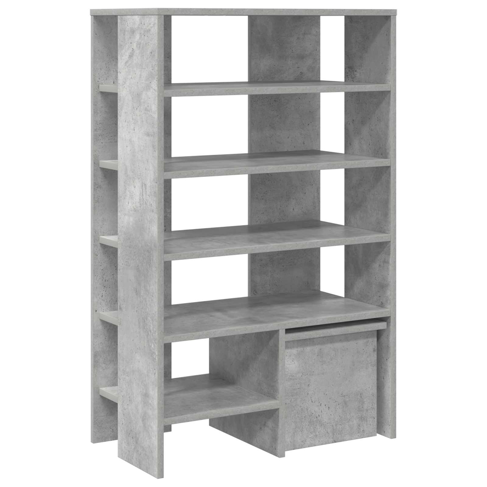 Ormar za cipele s policom 2 pcs Betonski sivi Konstruirano drvo